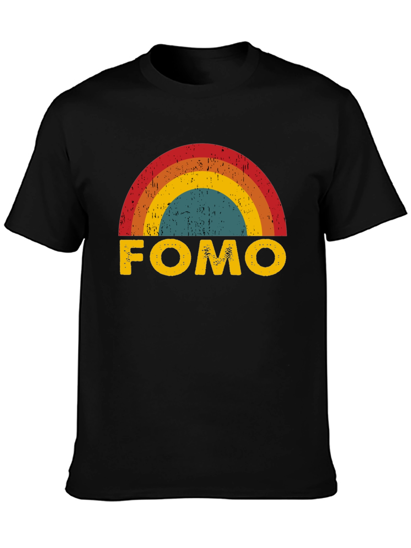 FOMO Rainbow Graphic Tee - Classic Black