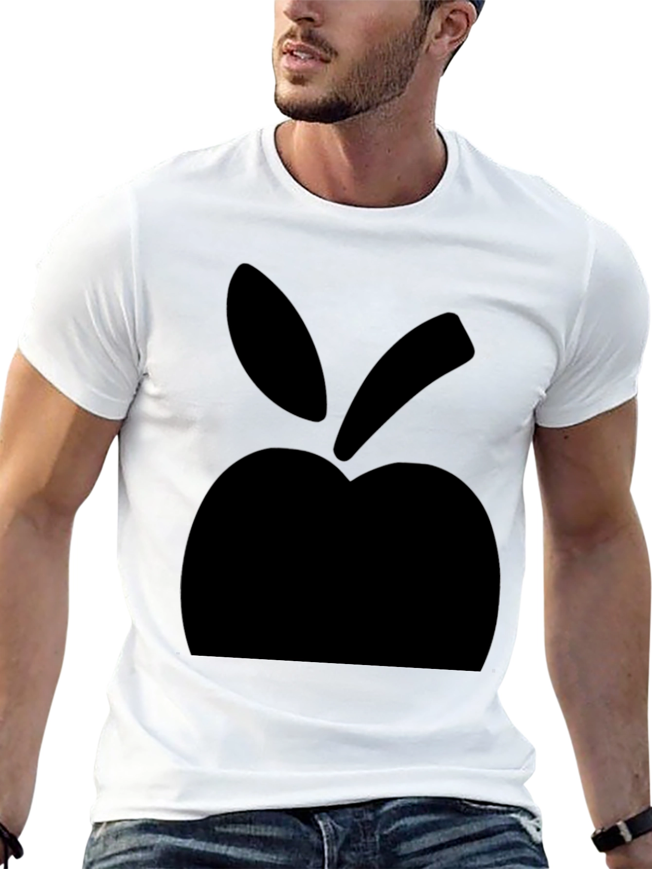 Bold Apple Graphic Black T-Shirt