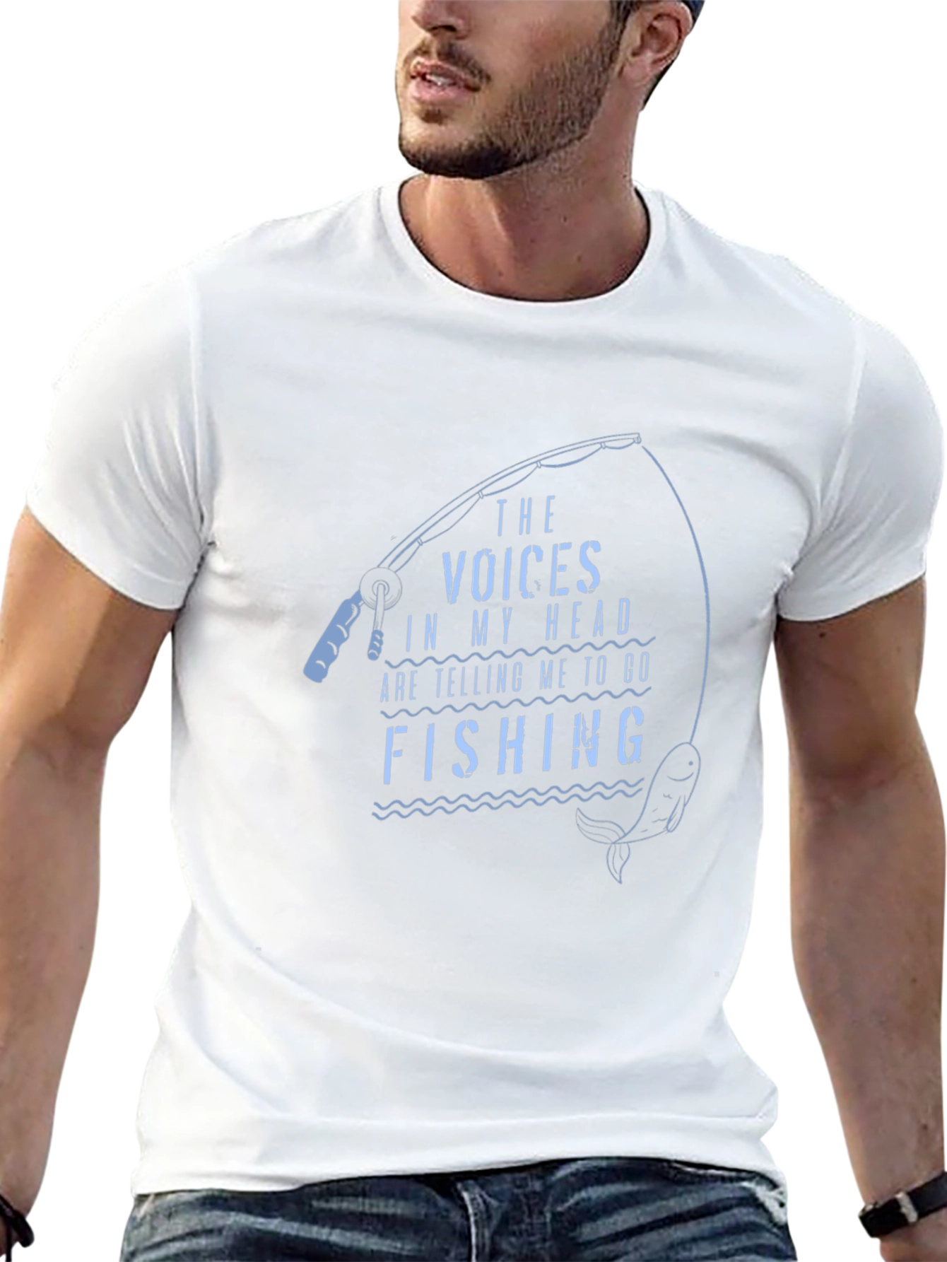 Voices Fishing T-Shirt - Black Cotton Tee