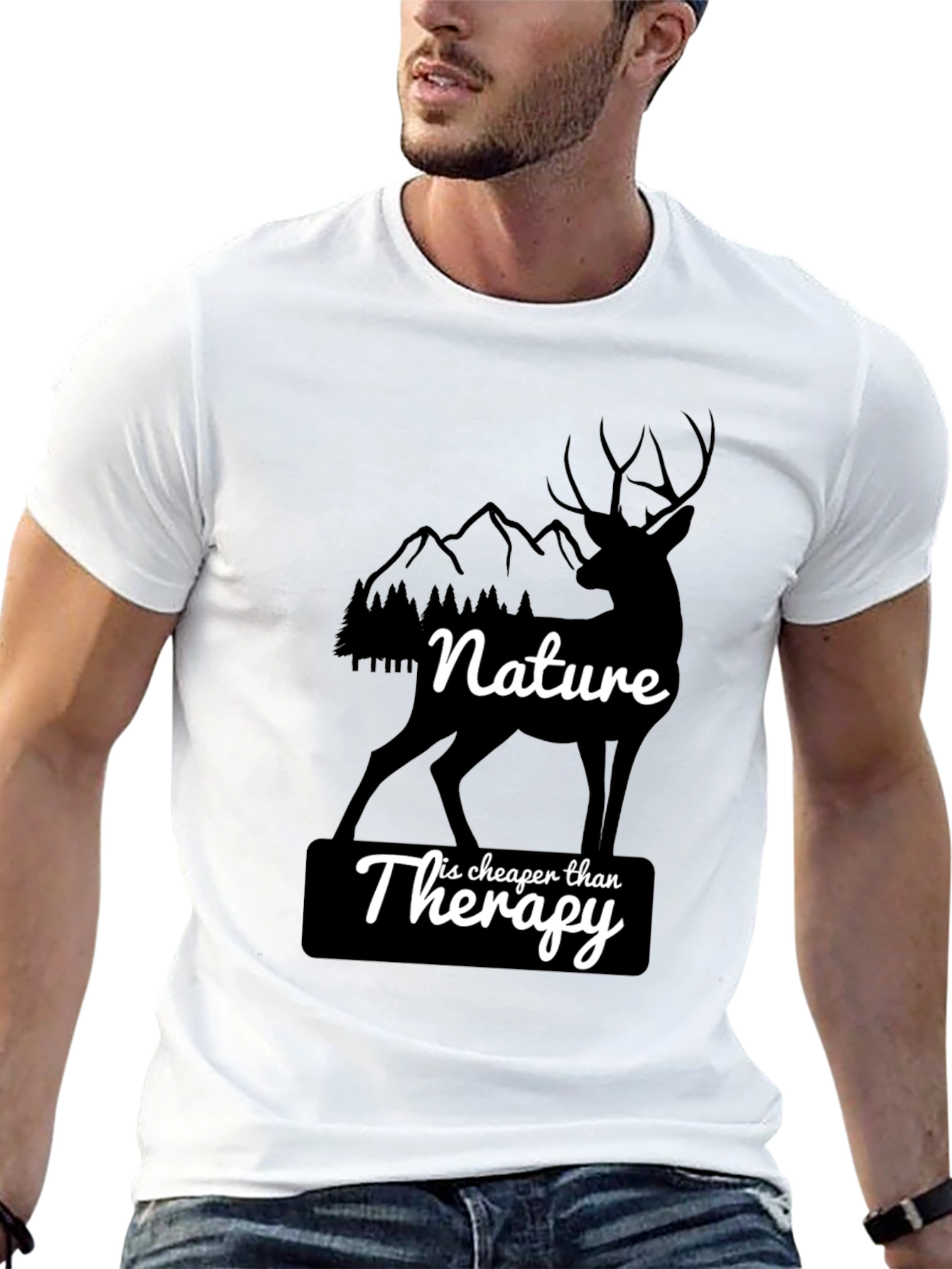Nature is Cheaper Than Therapy Graphic T-Shirt