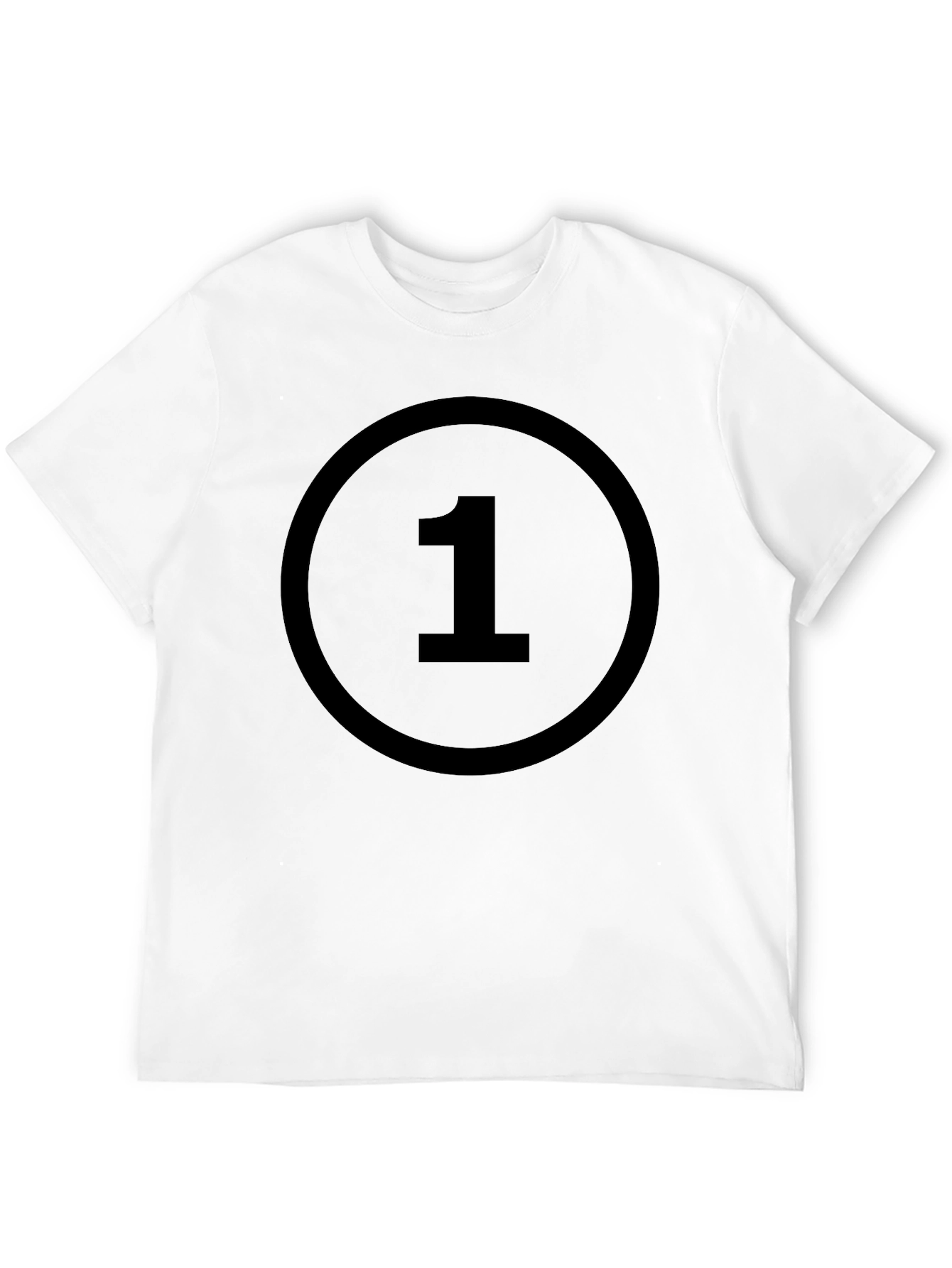 Number One Circle Graphic T-Shirt - Black