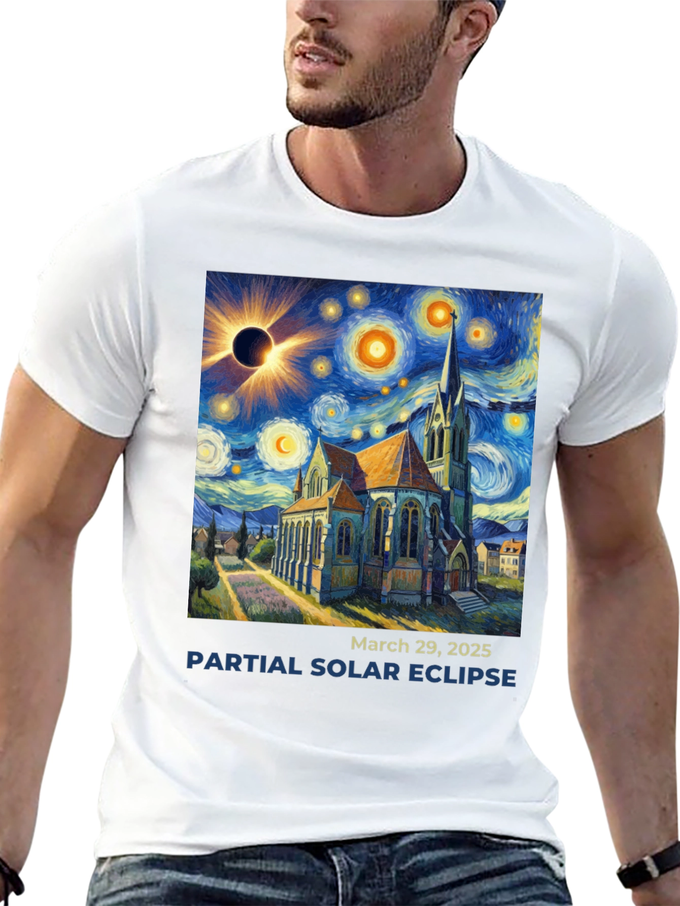 Starry Night Solar Eclipse T-Shirt
