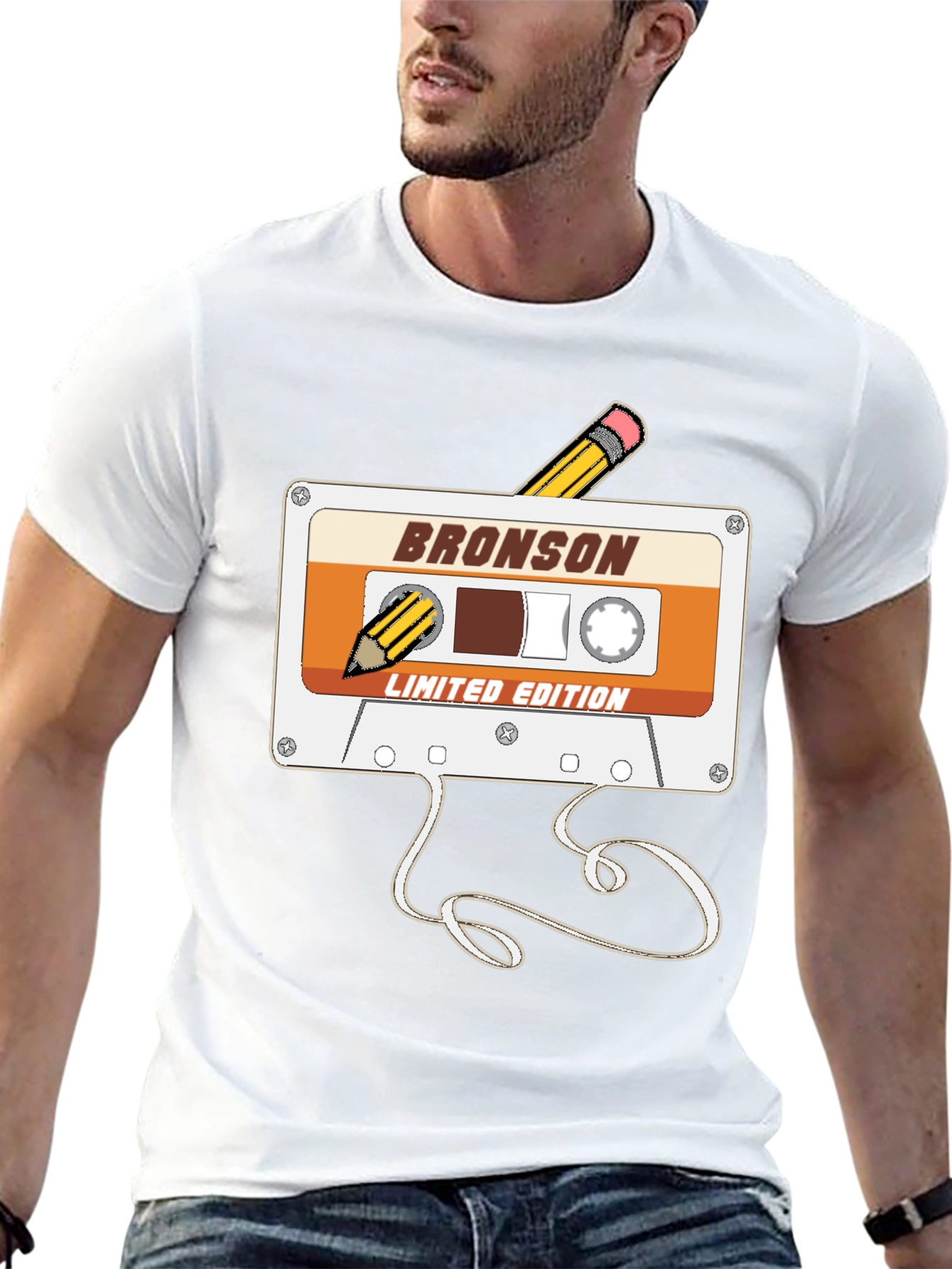 Retro Bronson Cassette Tape T-Shirt