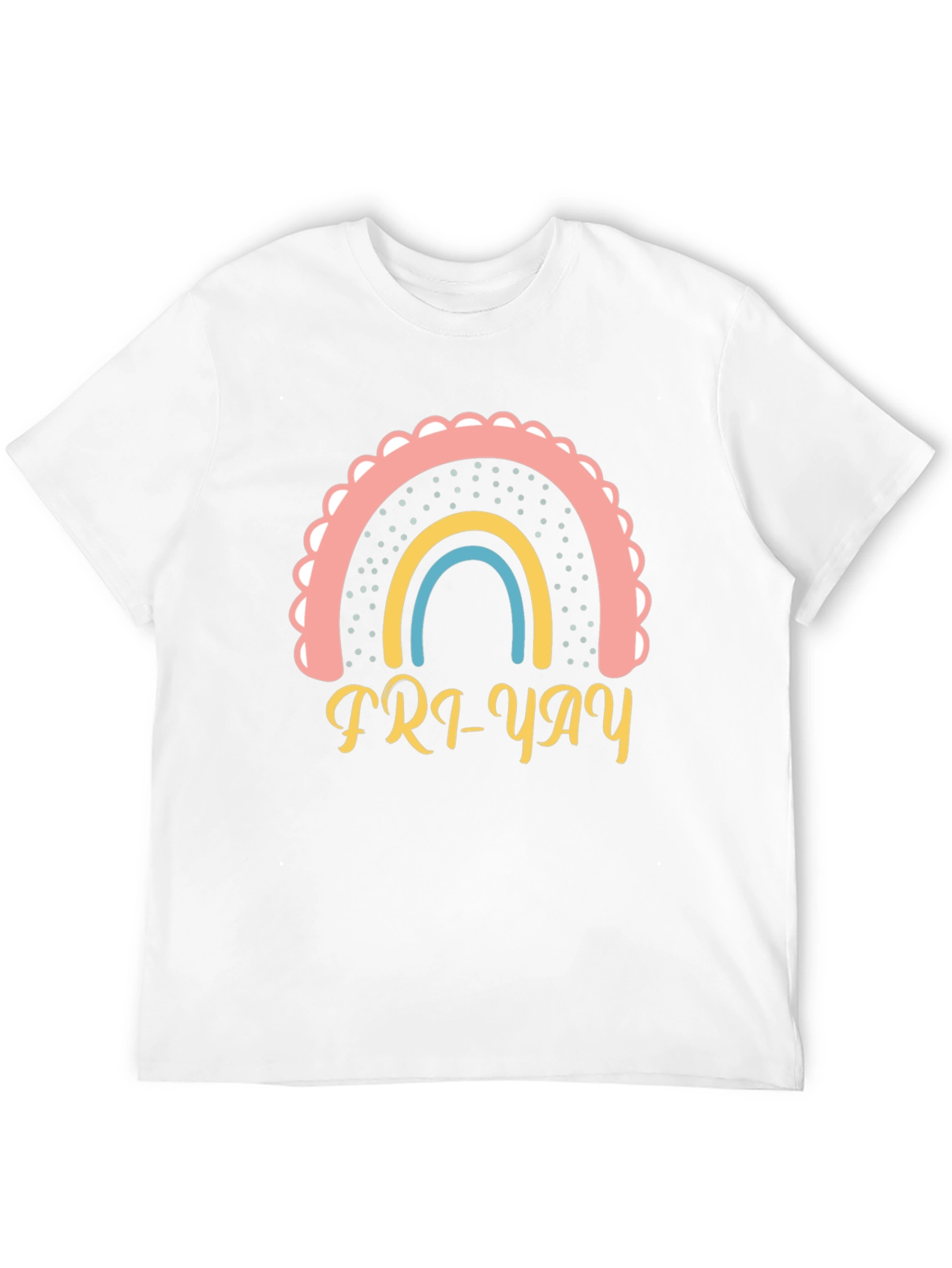 Fri-Yay Rainbow T-Shirt - Weekend Vibes!