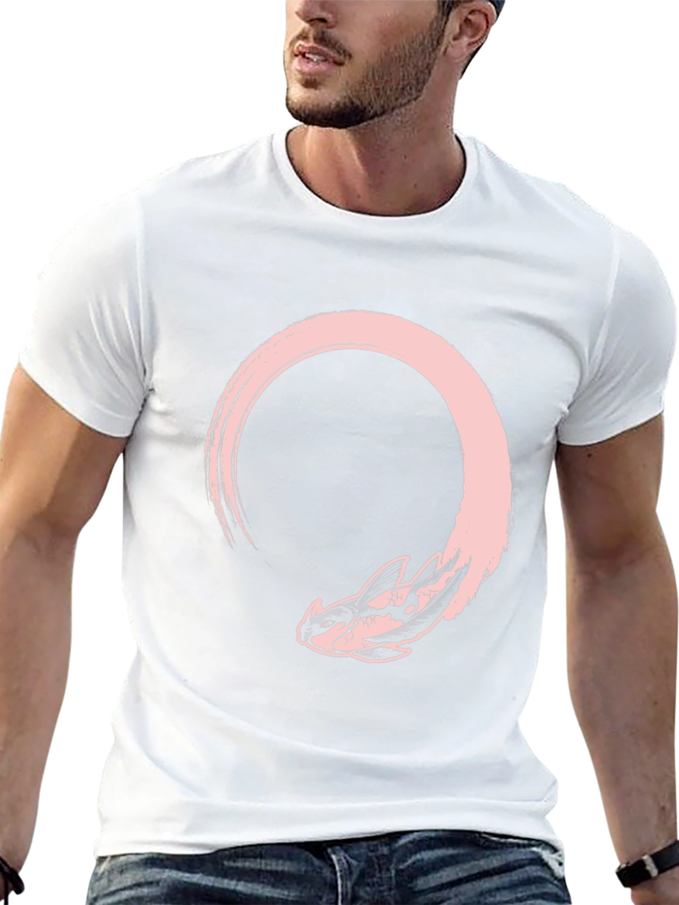 Dragon Circle Graphic Tee - Black Cotton Comfort