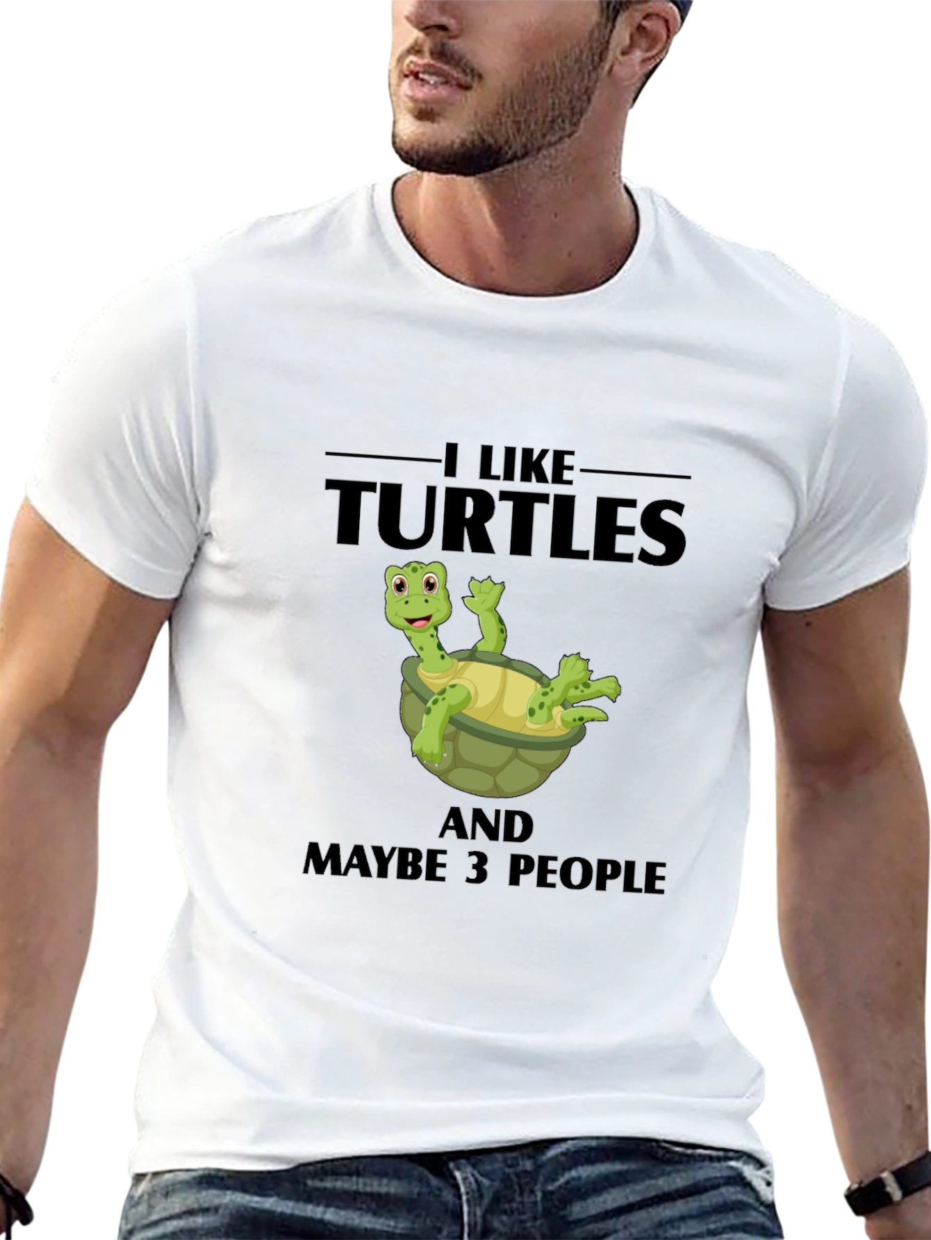 I Like Turtles Funny Graphic T-Shirt
