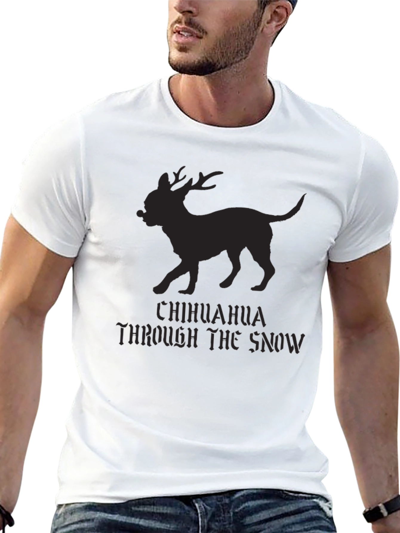 Chihuahua Through the Snow Novelty T-Shirt