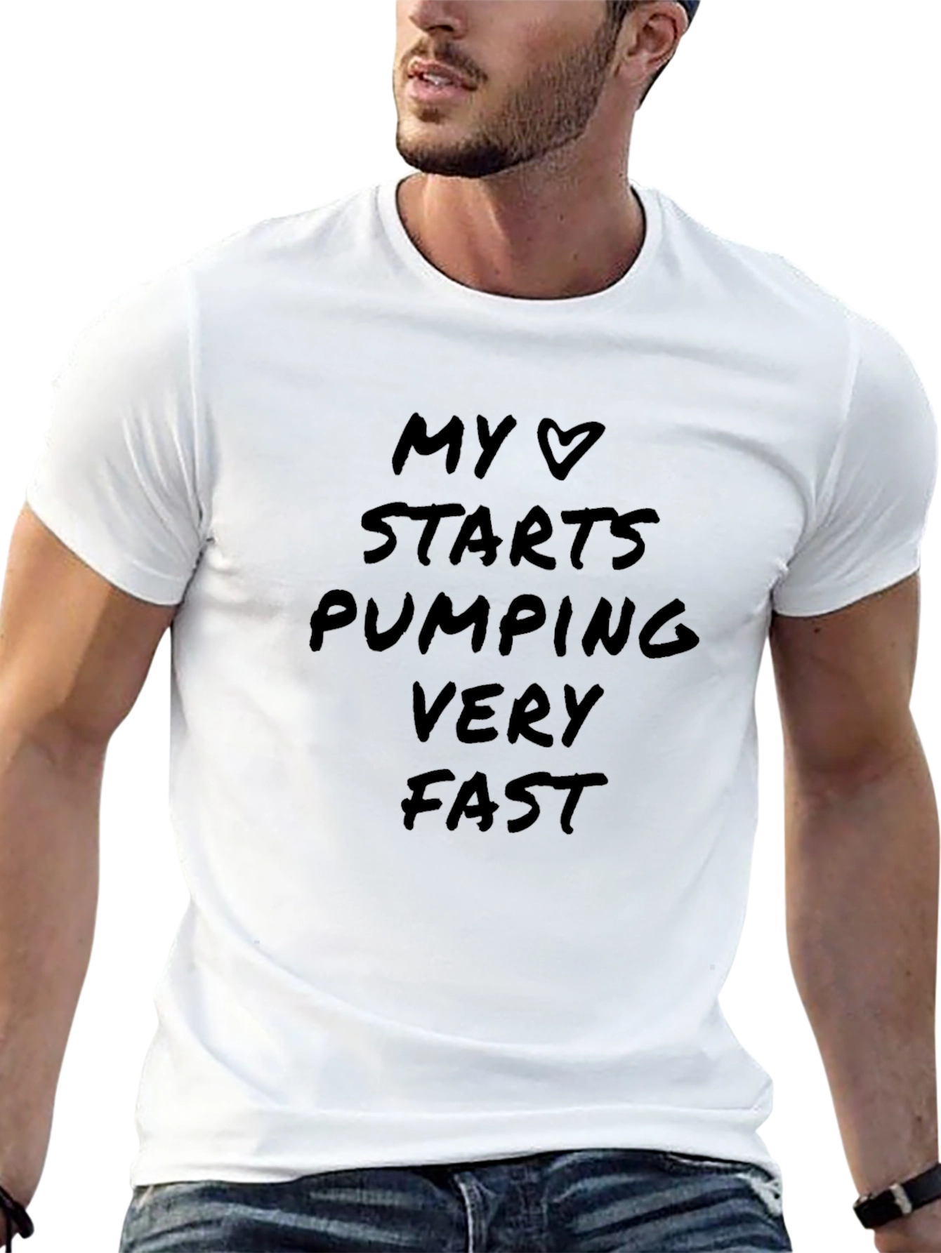 My Heart Pumps Fast Graphic T-Shirt