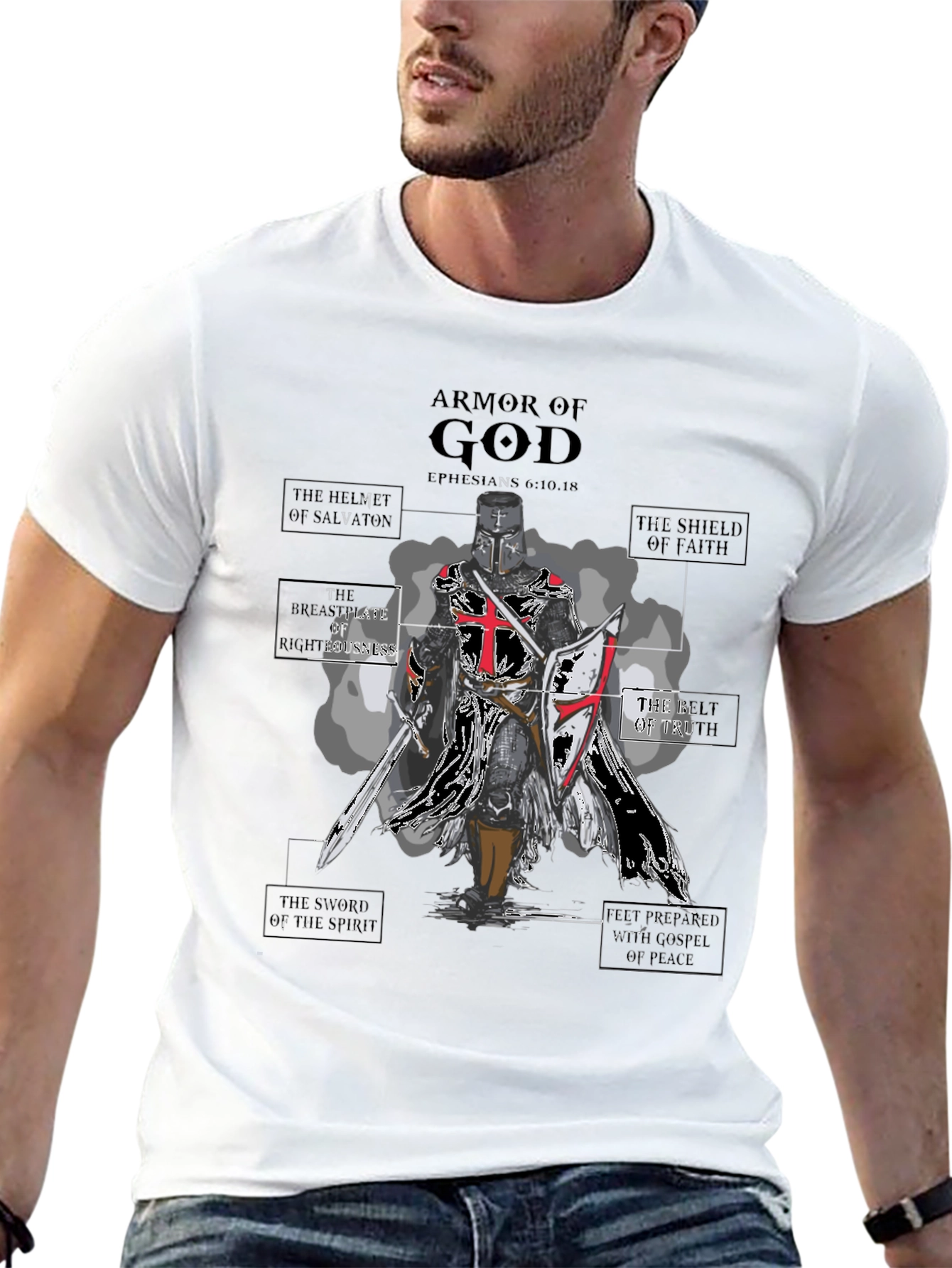 Armor of God Knight Graphic T-Shirt