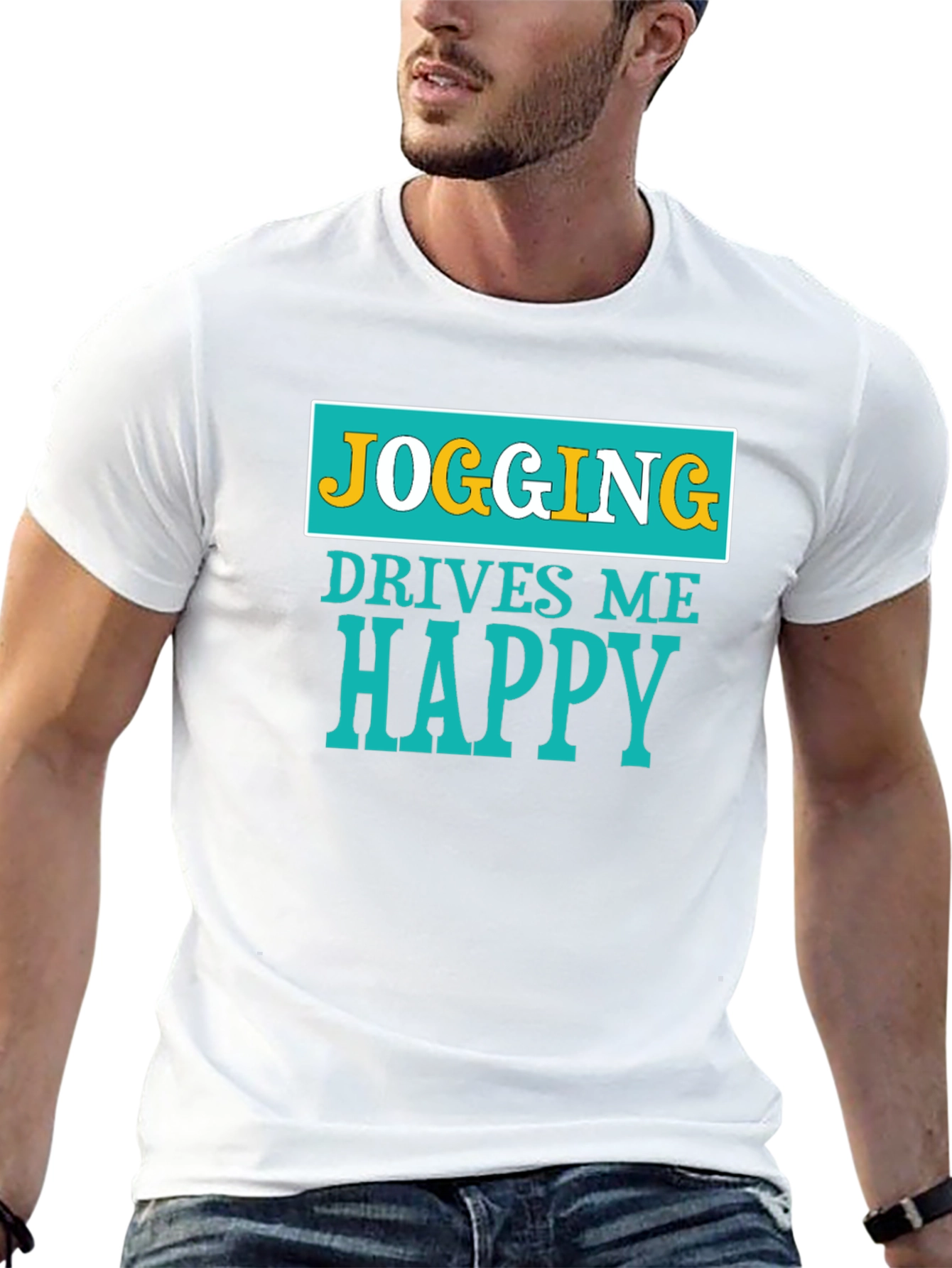 Jogging Drives Me Happy Graphic T-Shirt