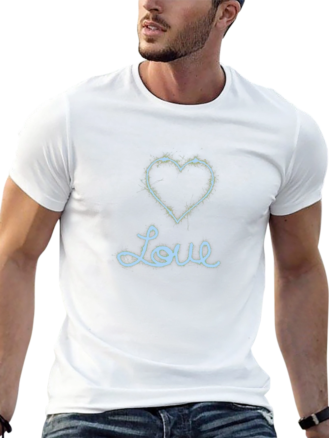 Love Heart Graphic Tee - Trendy Casual Black T-Shirt