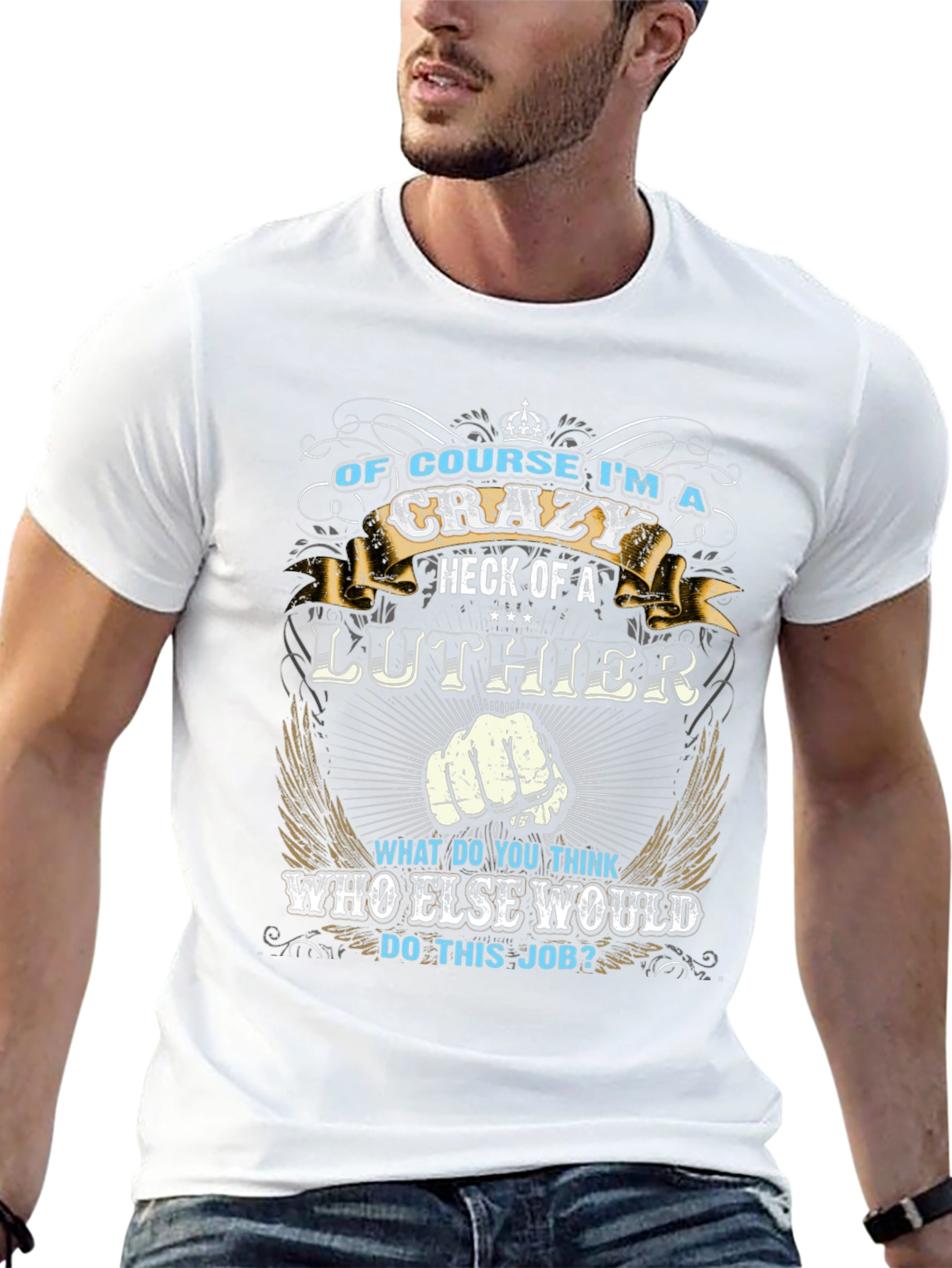 Crazy Luthier Graphic Tee - Unique Design