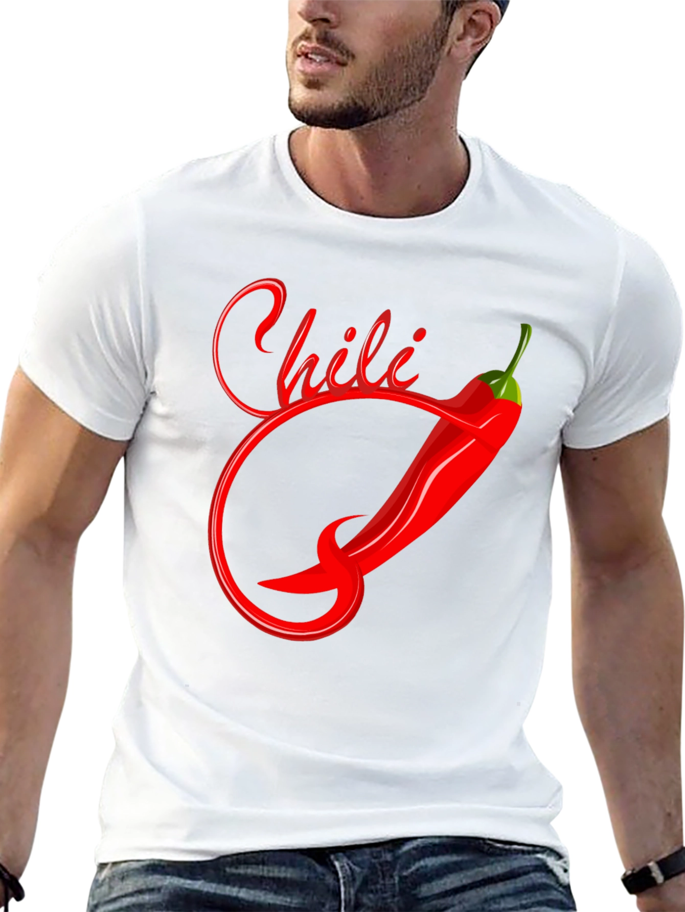 Chili Pepper Graphic T-Shirt - Black Cotton Tee