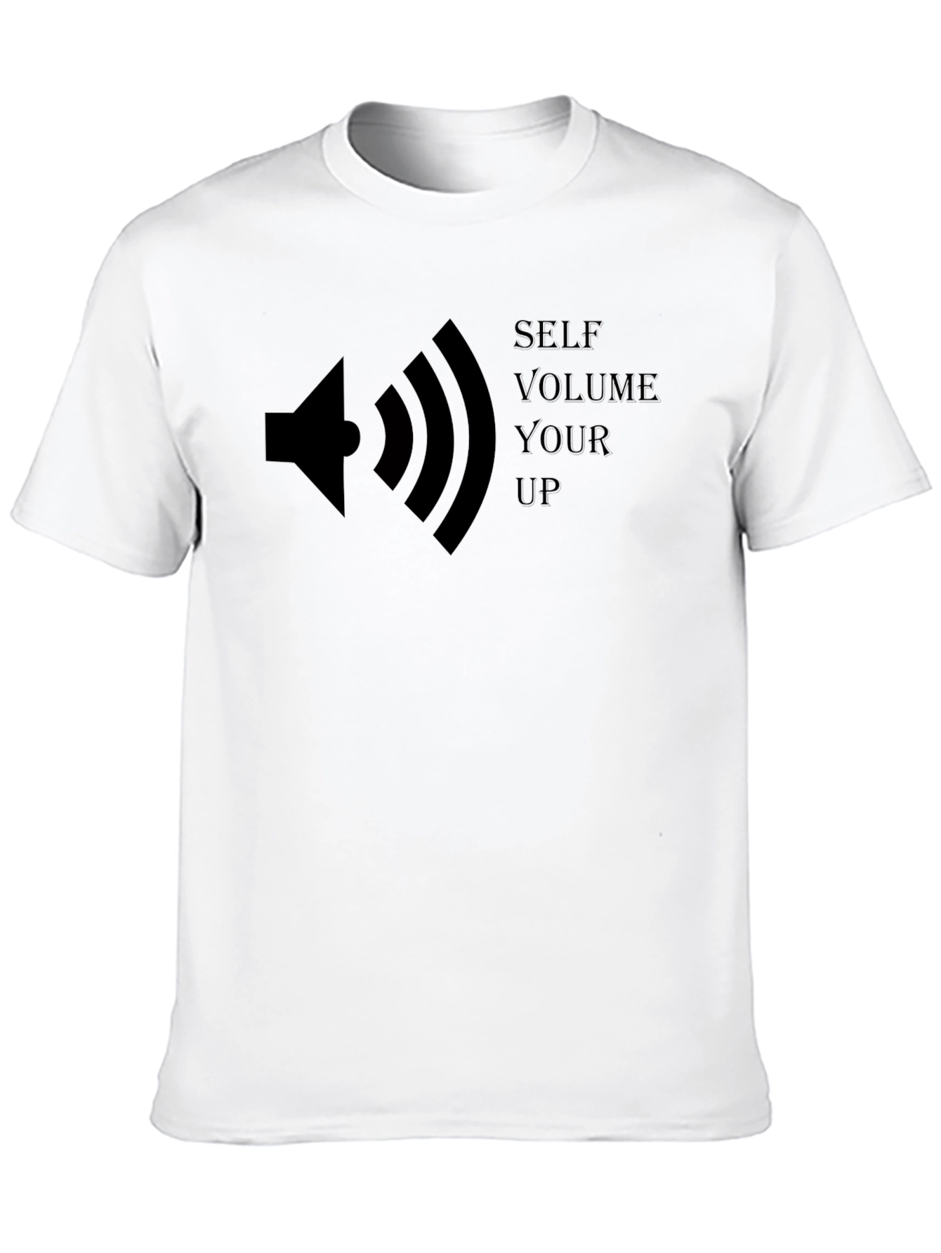 Self Volume Up Graphic T-Shirt - Black