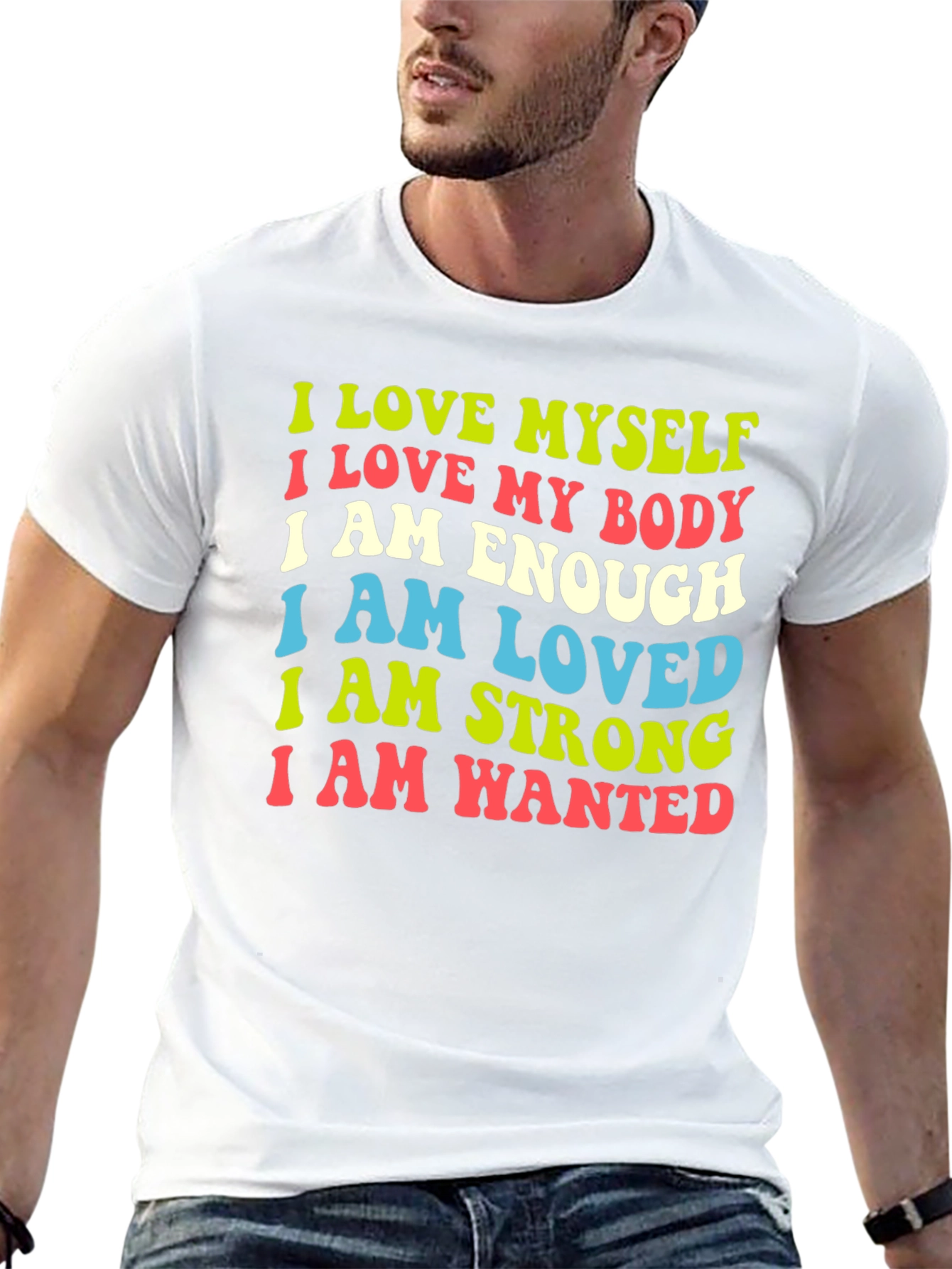 Positive Affirmation Tee - Love Myself Love My Body