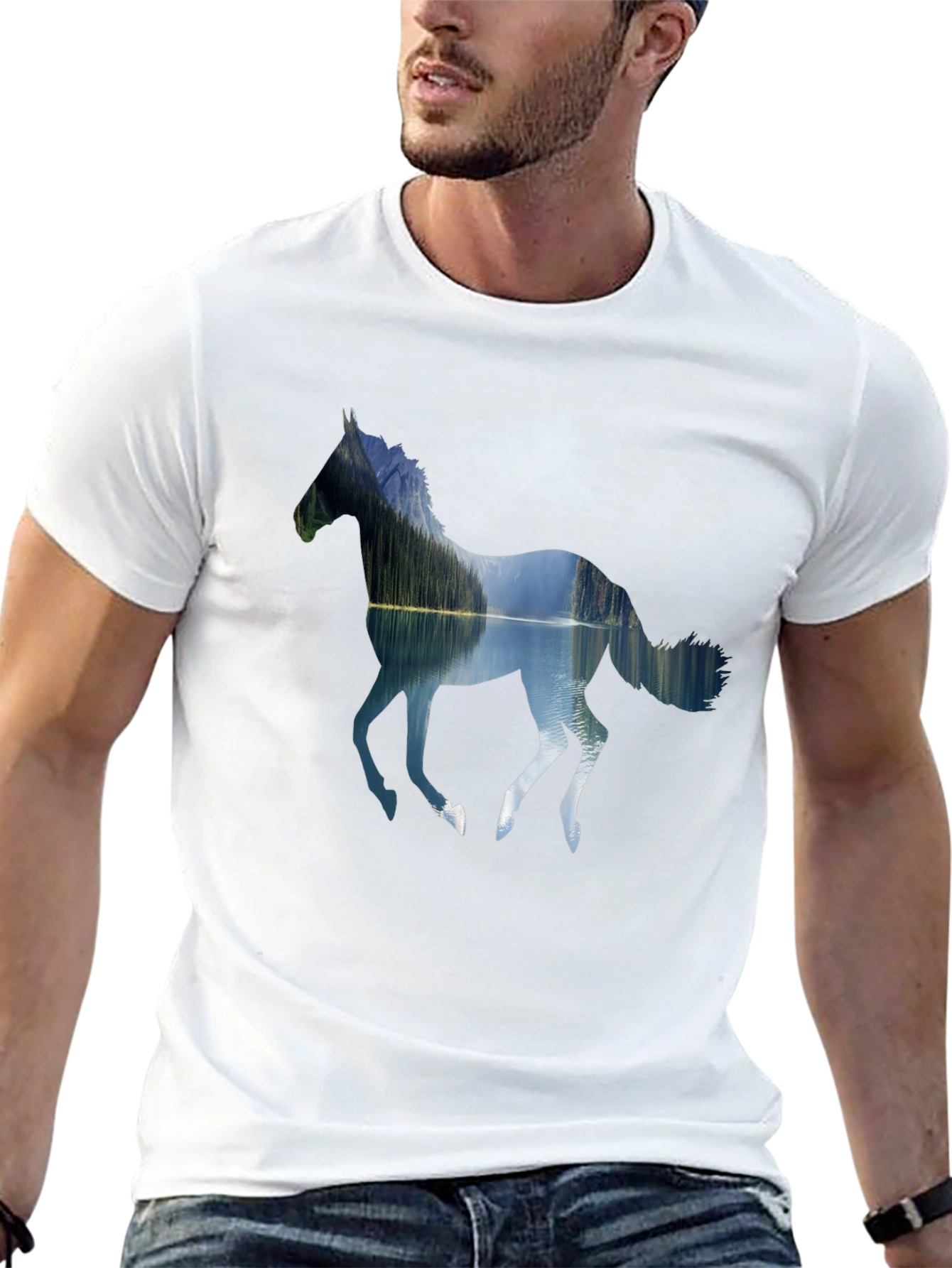 Nature Horse Black T-Shirt