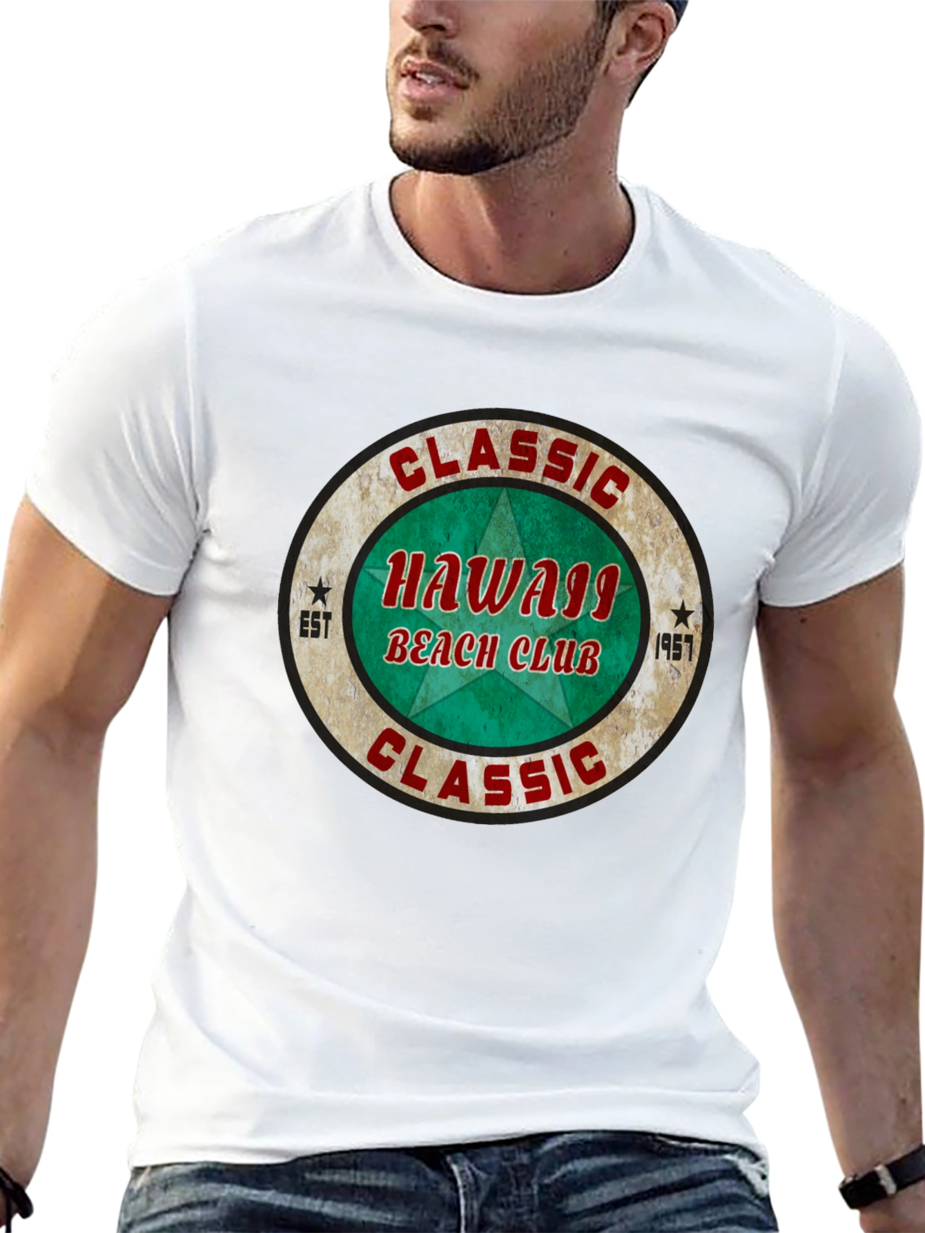 Classic Hawaii Beach Club Graphic T-Shirt