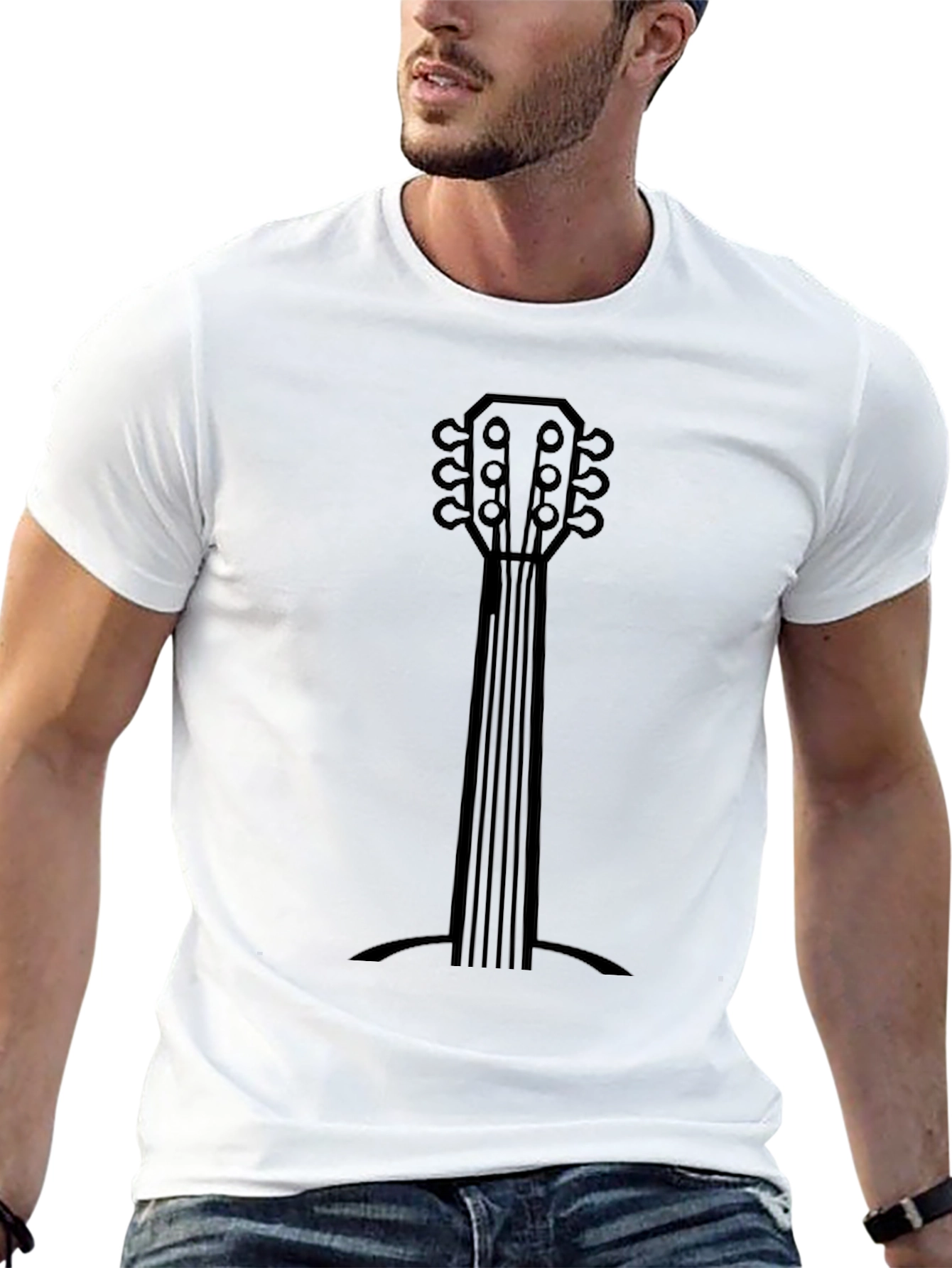 Guitar Neck Graphic Tee - Musician T-Shirt