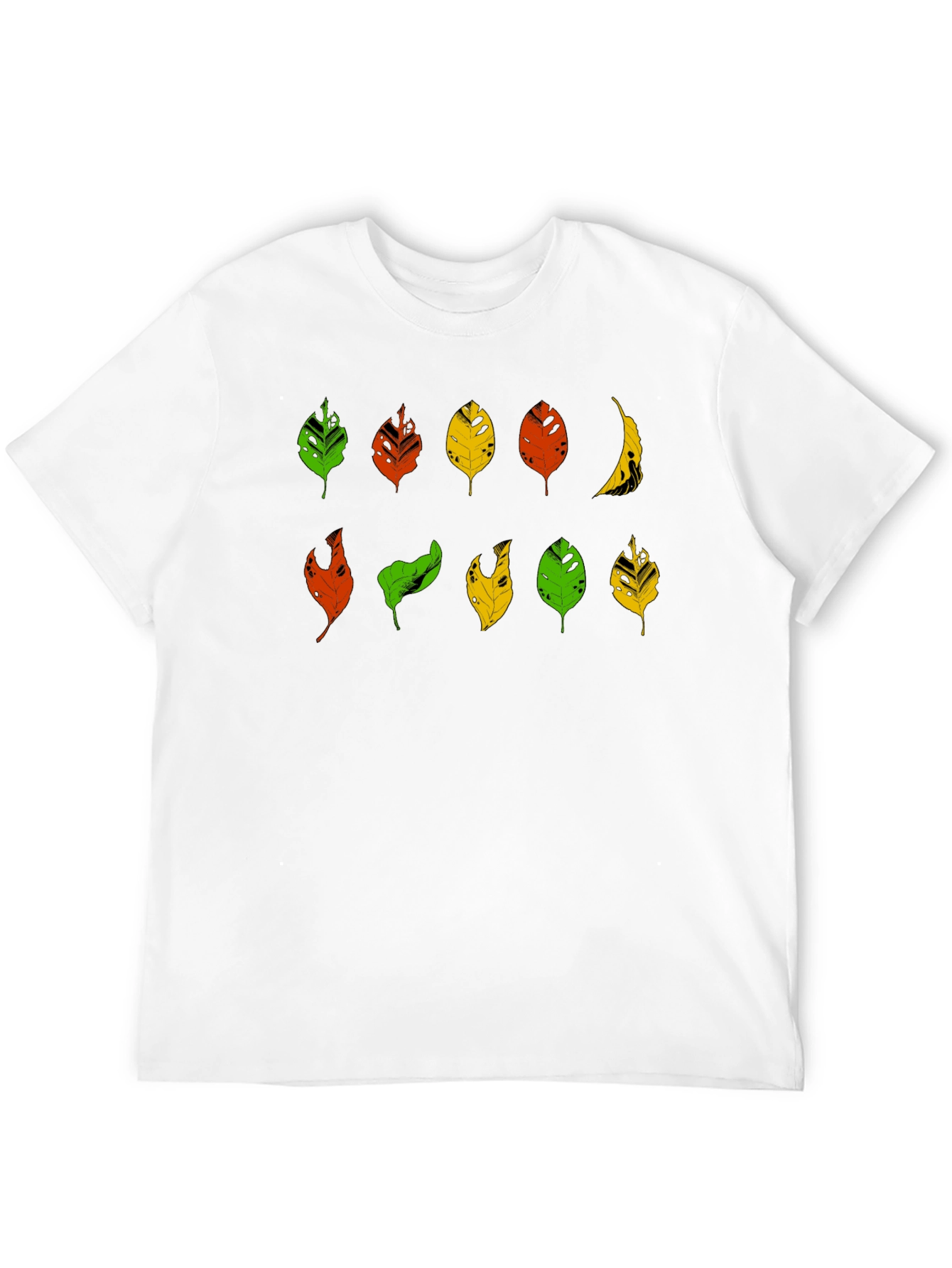 Leaf Pattern T-Shirt - Nature Inspired Graphic Tee
