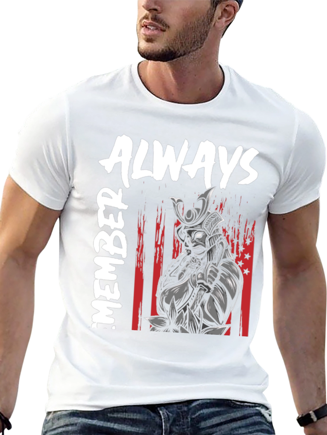 Always Remember Samurai Graphic Tee - Black