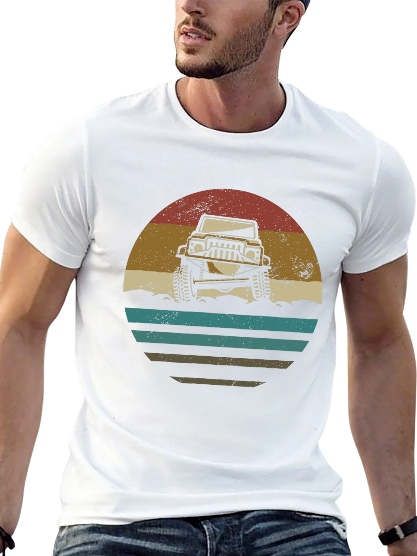 Retro Off-Road Vehicle Graphic T-Shirt