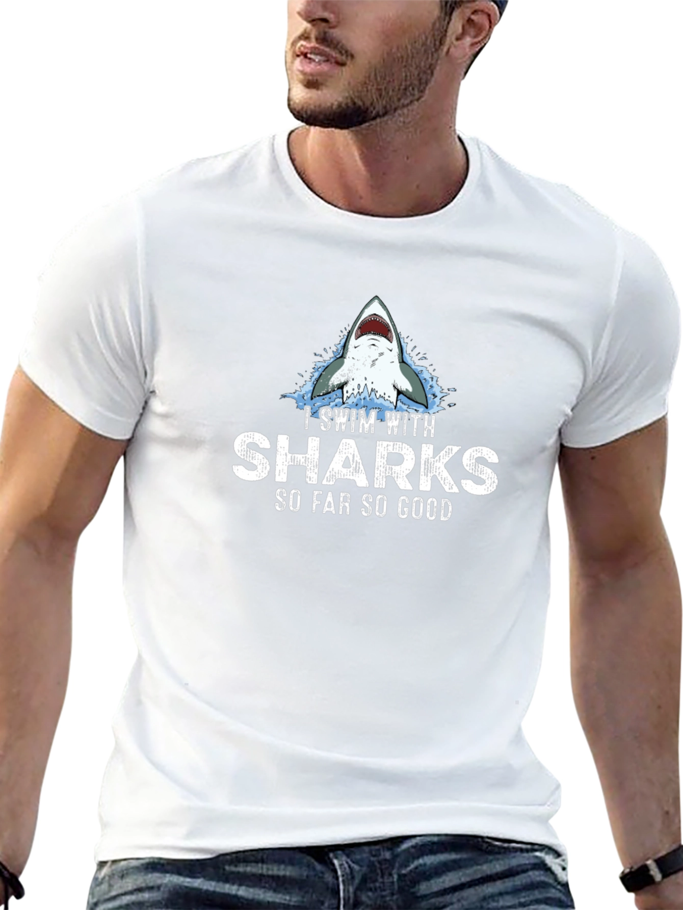 I Swim with Sharks Graphic T-Shirt