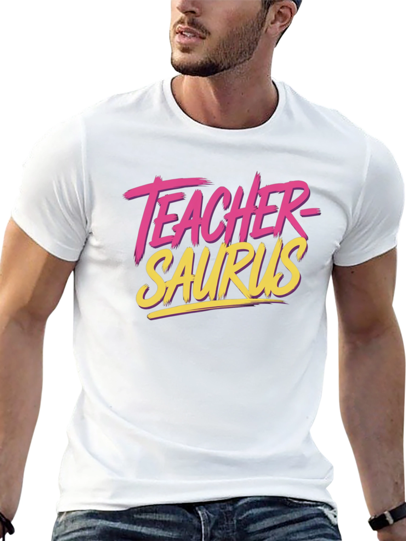 Teacher-Saurus Black Graphic Tee