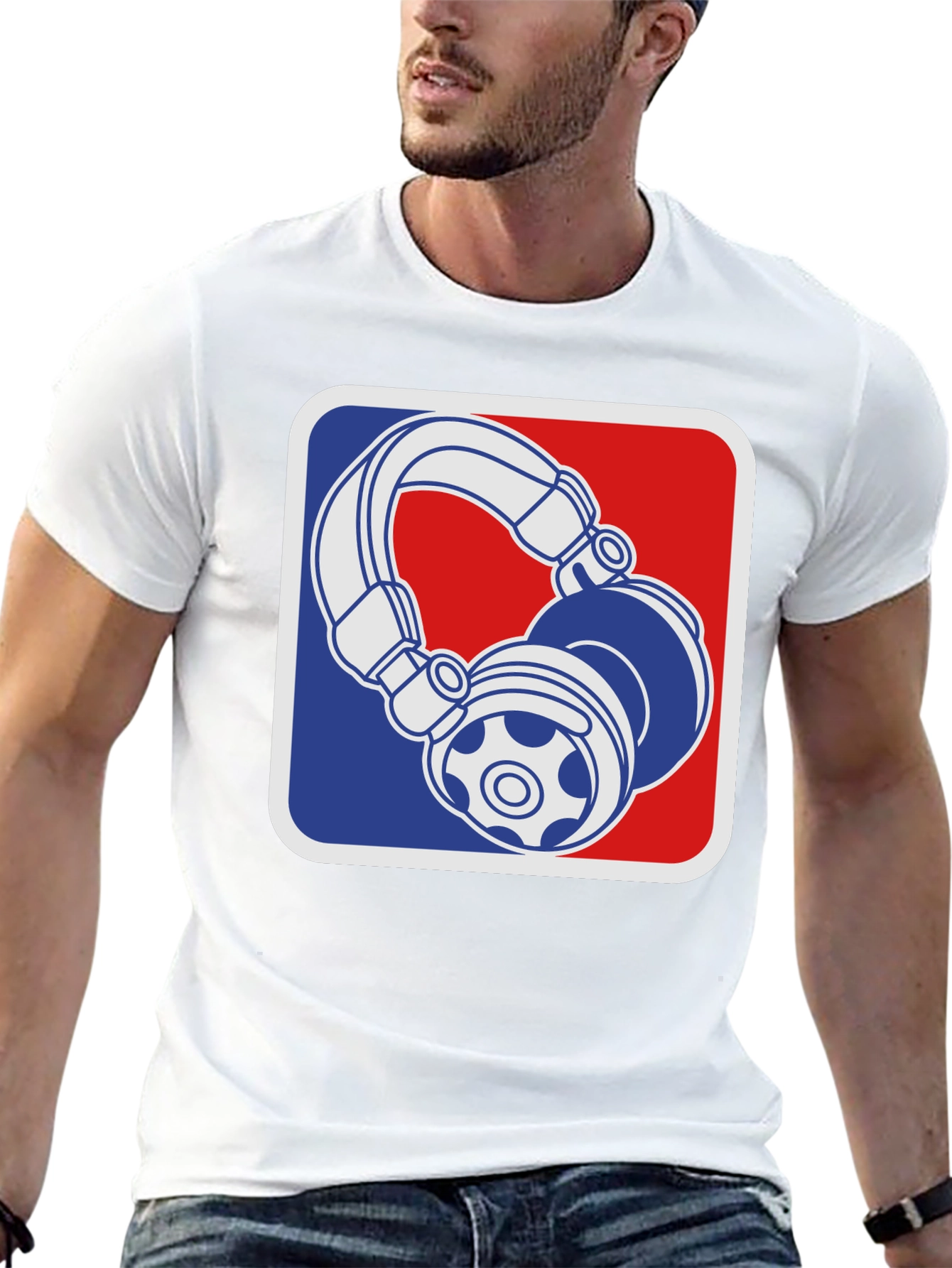 Headphone Graphic Tee - Retro Music Lover T-Shirt
