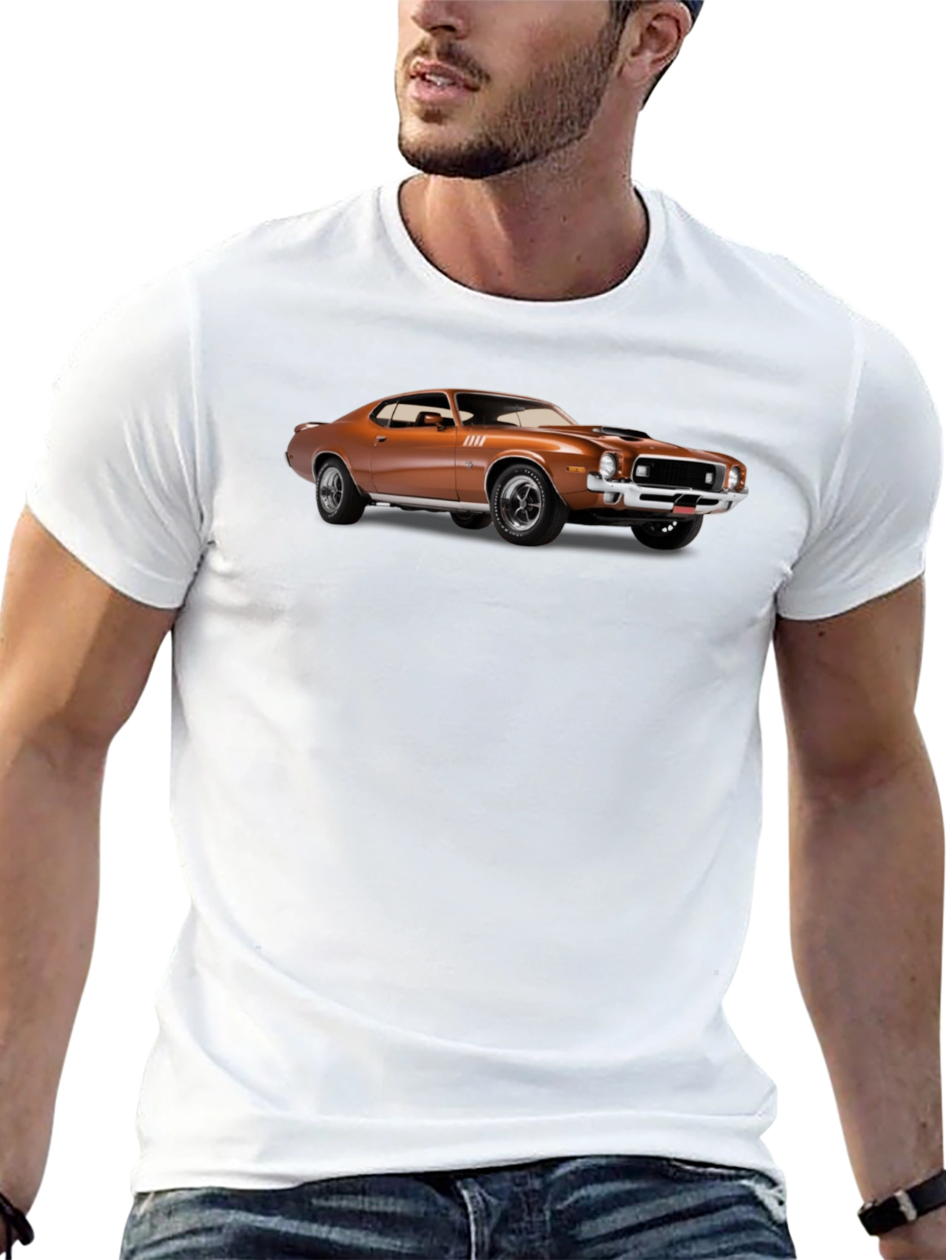 Classic Car Graphic Tee - Black Cotton