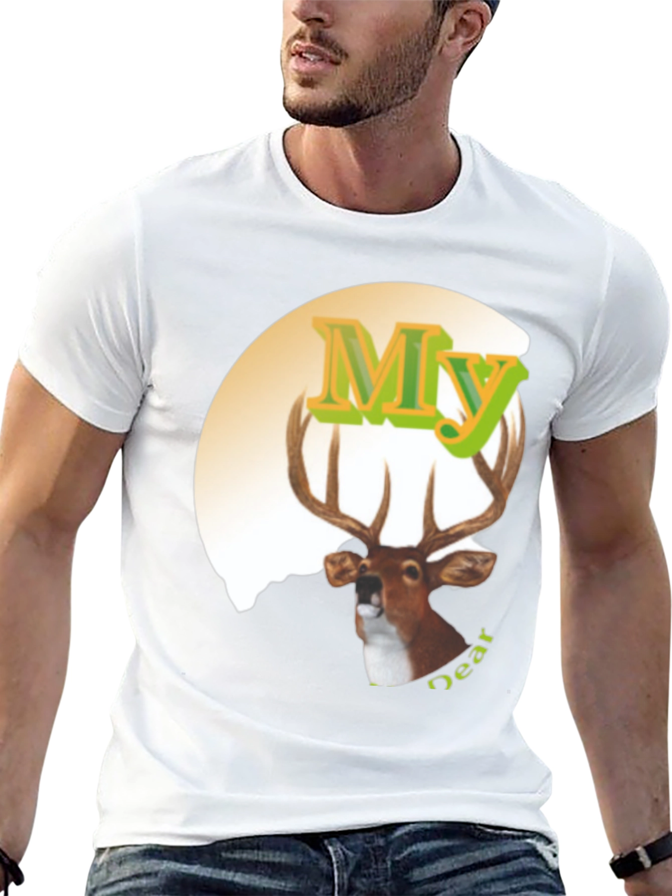 My Dear Deer Graphic T-Shirt - Novelty Animal Tee
