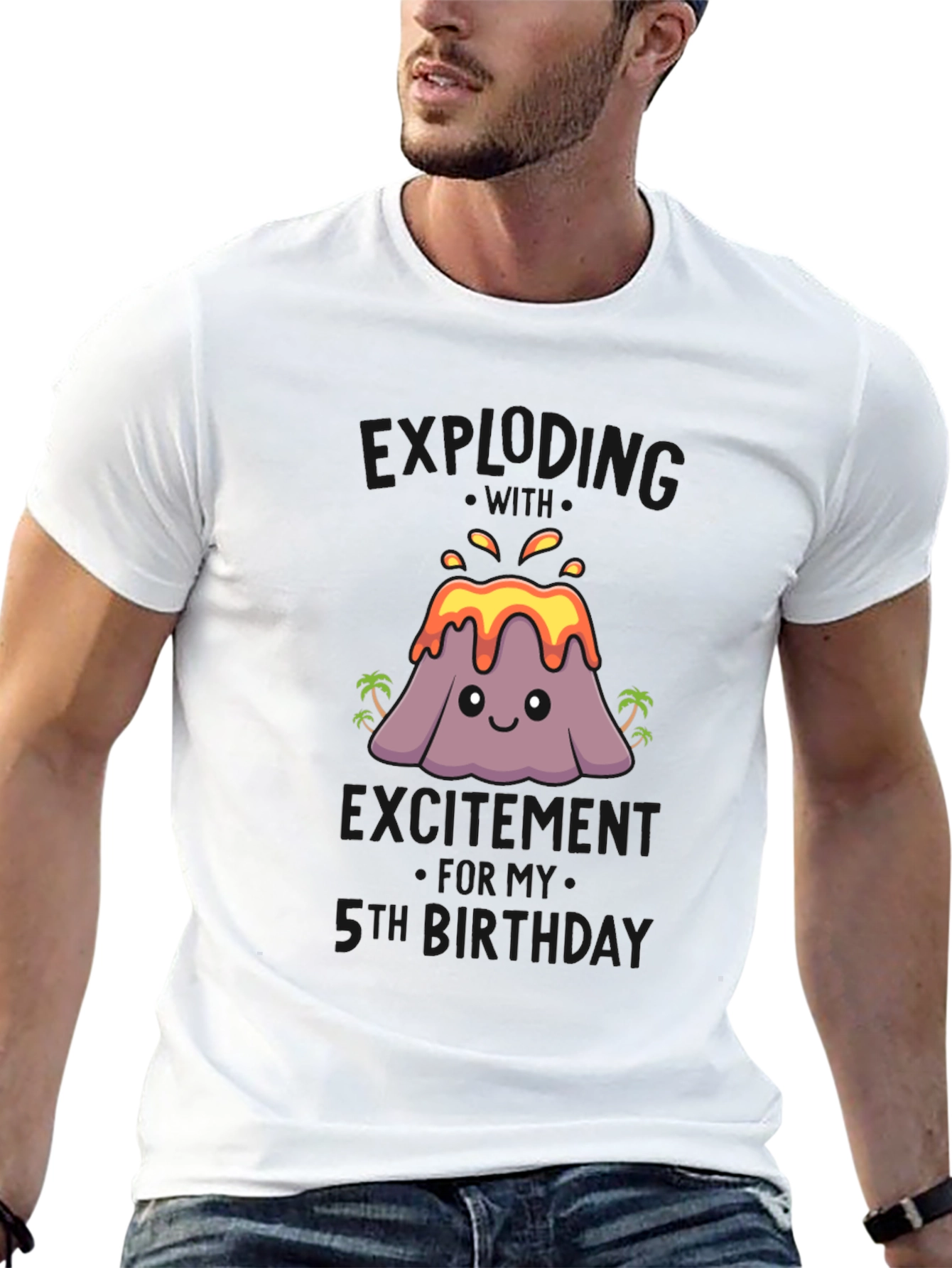 Volcano 5th Birthday T-Shirt - Erupting With Excitement!
