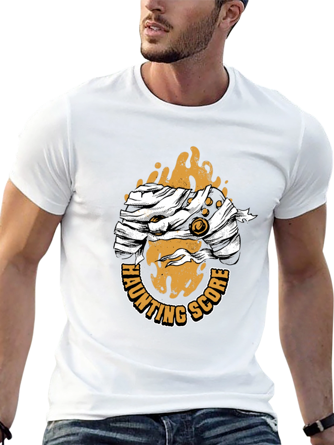 Haunting Score Mummy Graphic Black T-Shirt