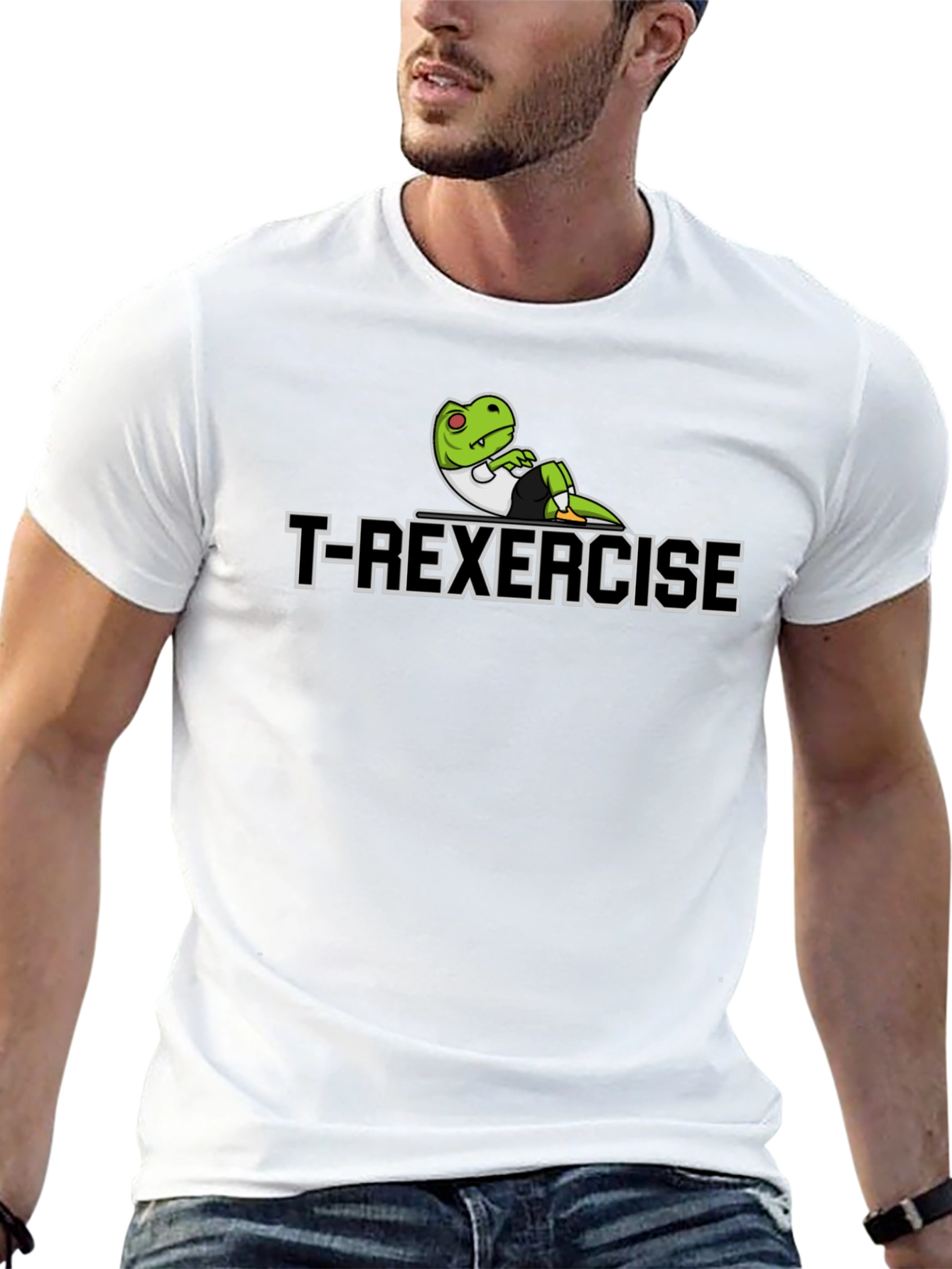T-Rexercise T-Shirt - Black Cotton Tee