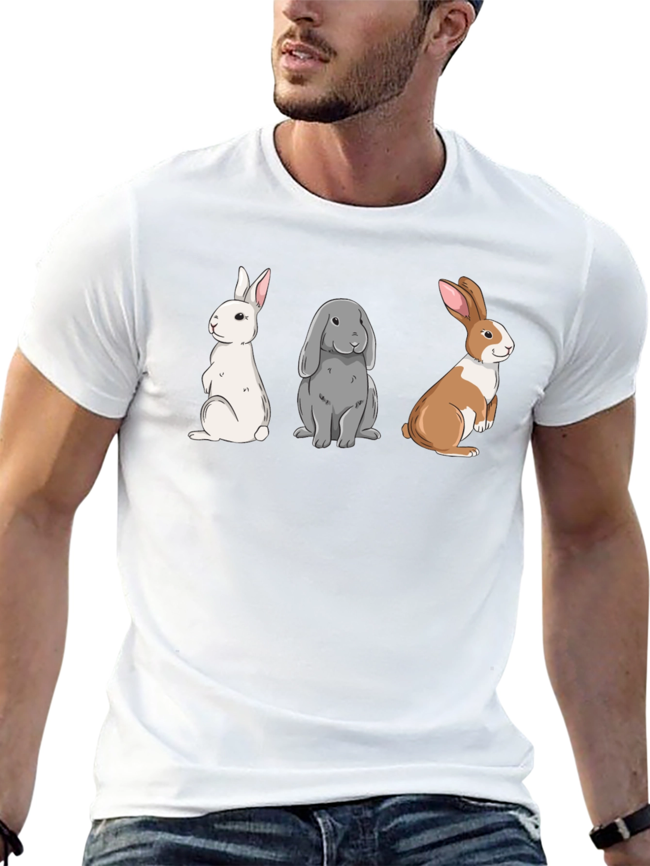 Rabbit Trio Graphic T-Shirt