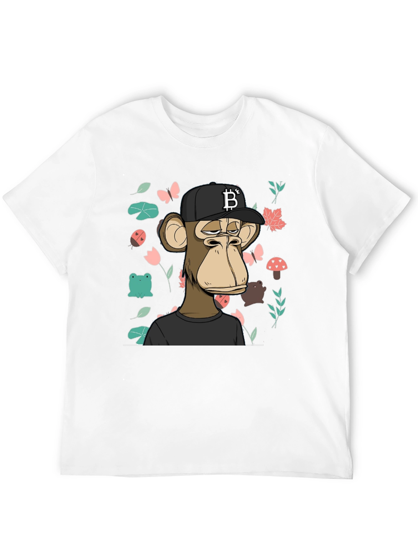 Bored Ape Bitcoin Graphic T-Shirt - Black