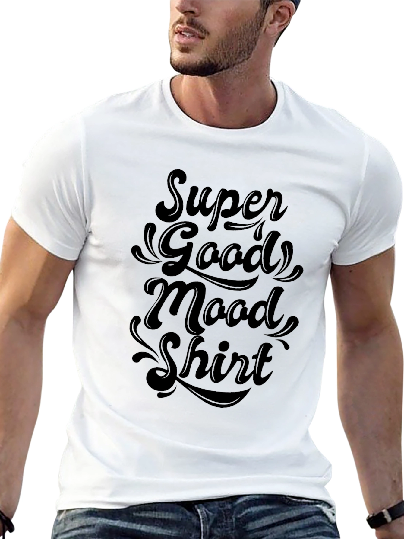 Super Good Mood Shirt - Black Graphic Tee