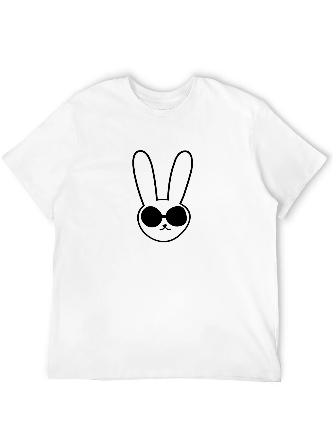 Cool Rabbit Graphic Tee - Black Cotton T-Shirt