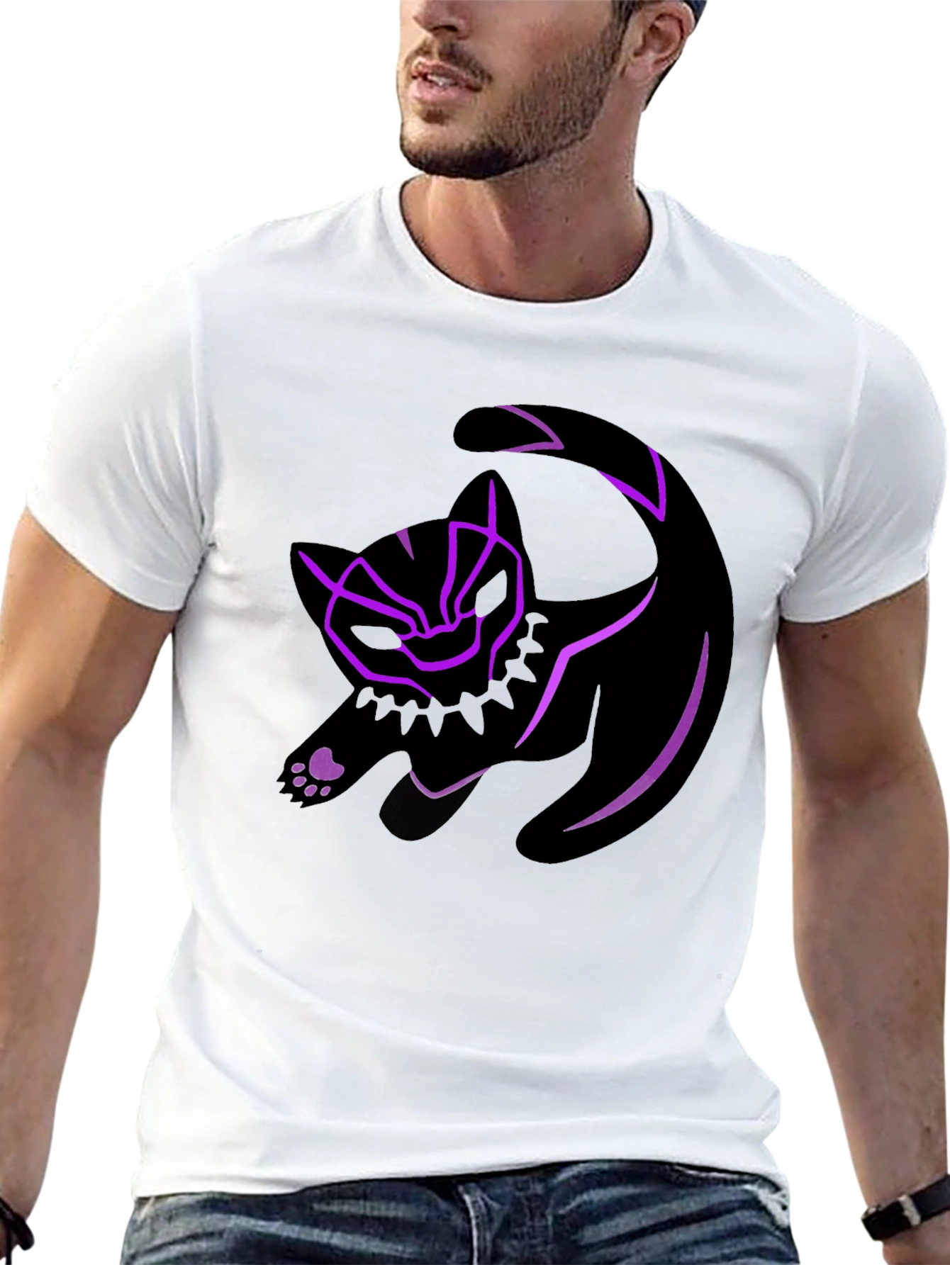 Black Panther Kitten T-Shirt - Wakanda Forever!