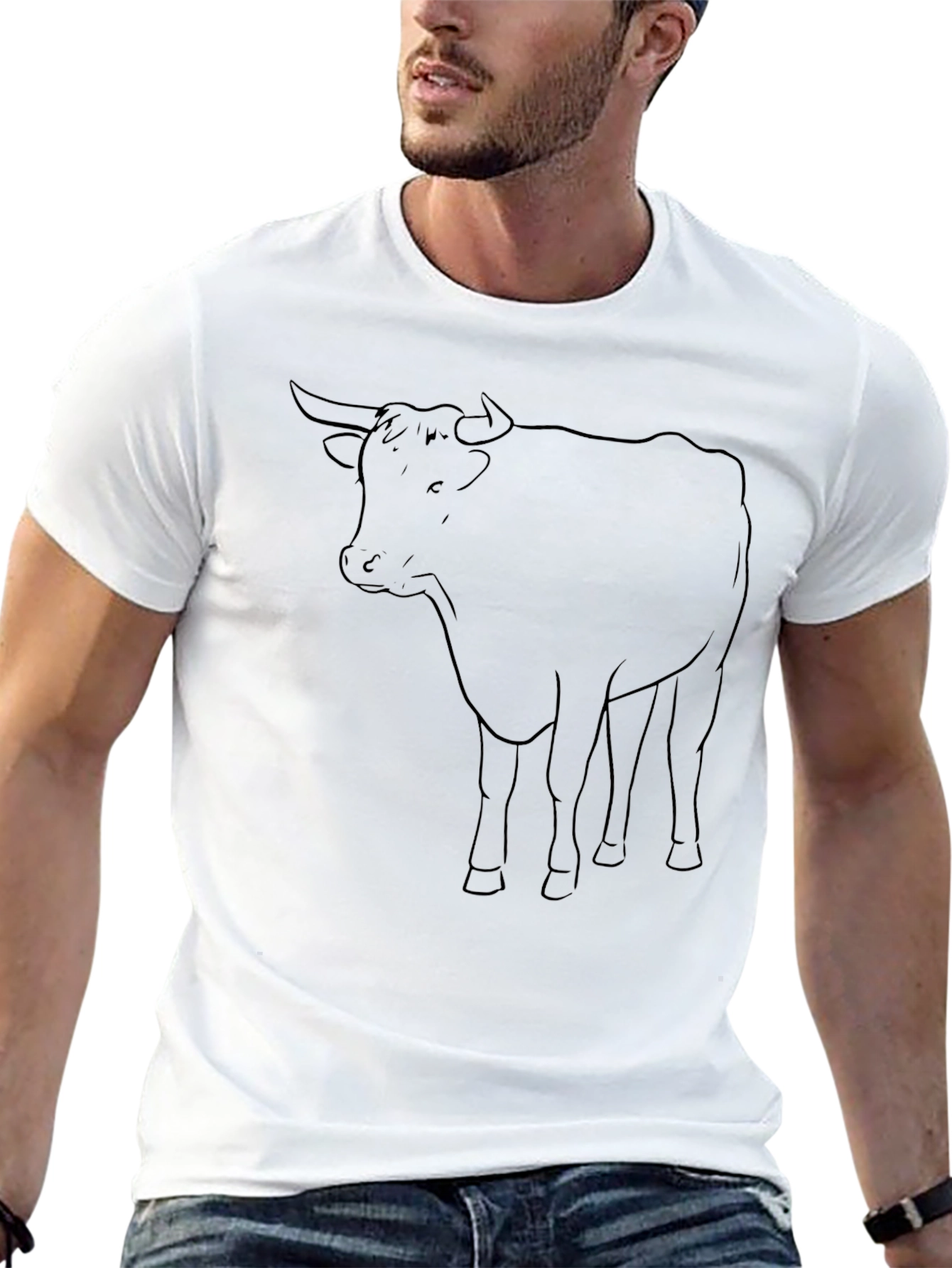 Bull Graphic Tee - Classic Black