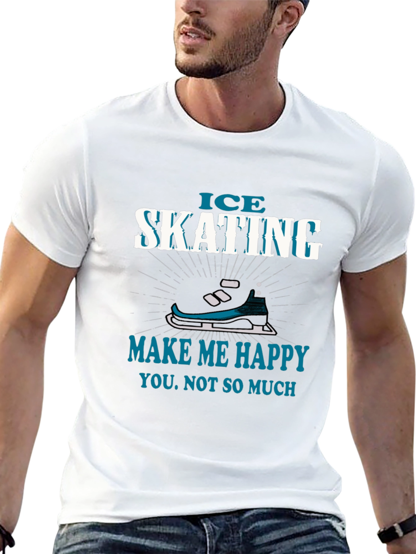 Ice Skating Makes Me Happy T-Shirt