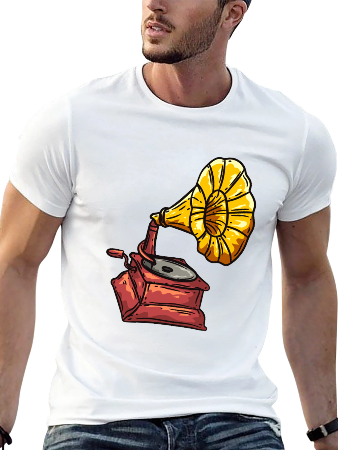 Retro Gramophone Graphic Tee