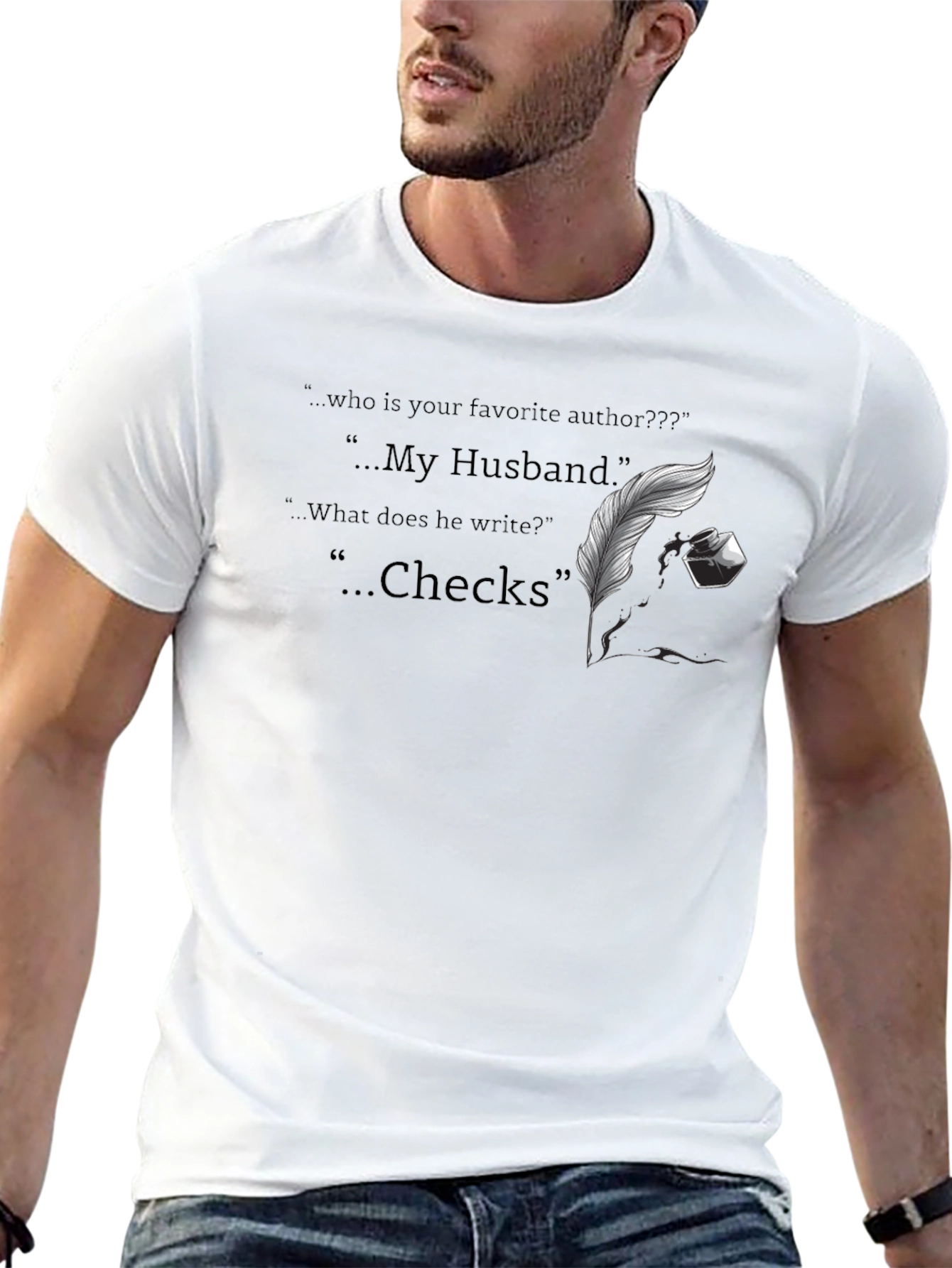 Husband Author T-Shirt - Funny Novelty Tee