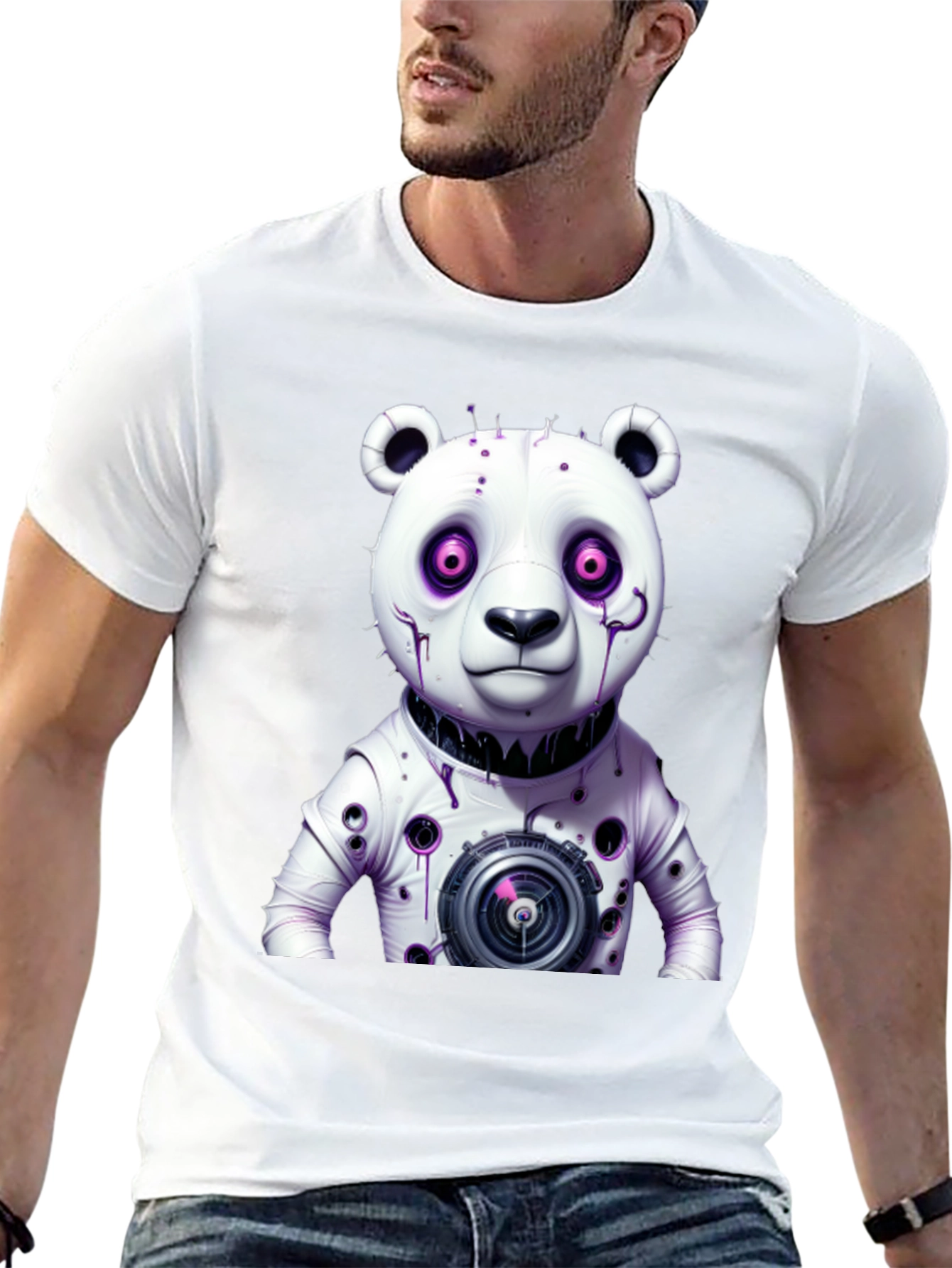 Cyberpunk Panda T-Shirt - Unique Graphic Tee
