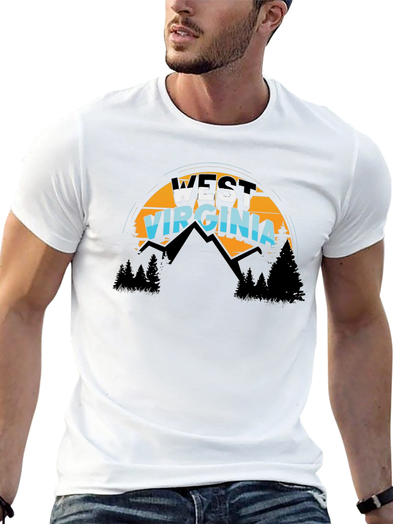 West Virginia T-Shirt Mountain Graphic Tee