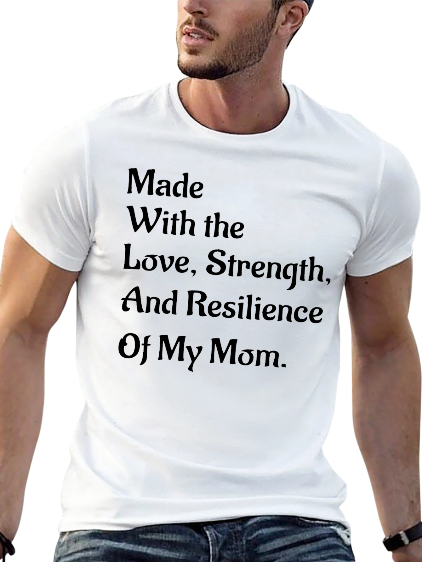 Mom Love Strength Resilience Black T-Shirt