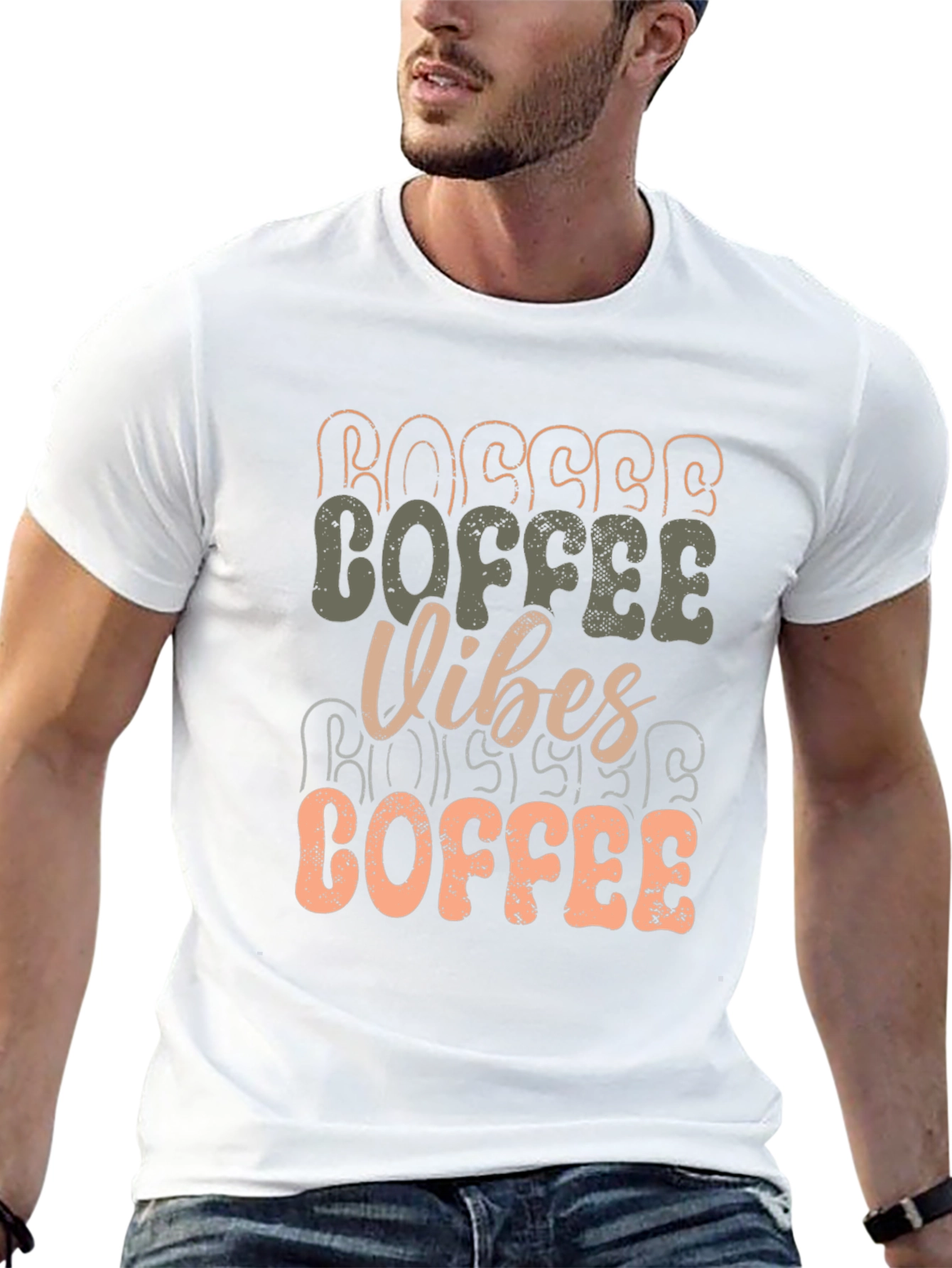 Coffee Vibes Graphic T-Shirt - Black