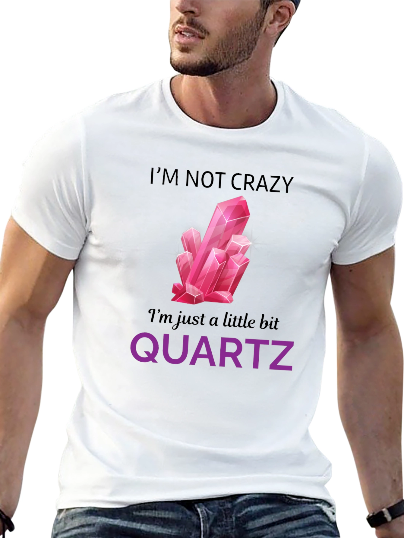 Funny Quartz Crystal Graphic T-Shirt