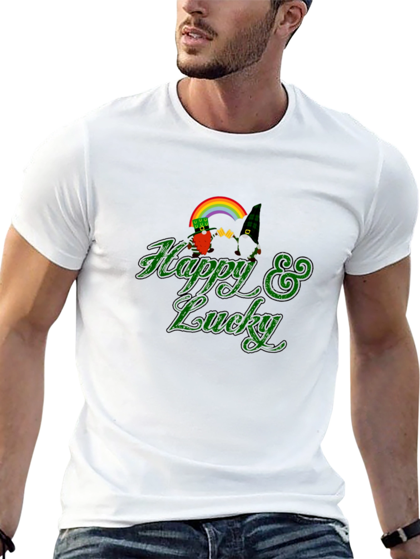 Happy & Lucky St. Patricks Day Gnome T-Shirt