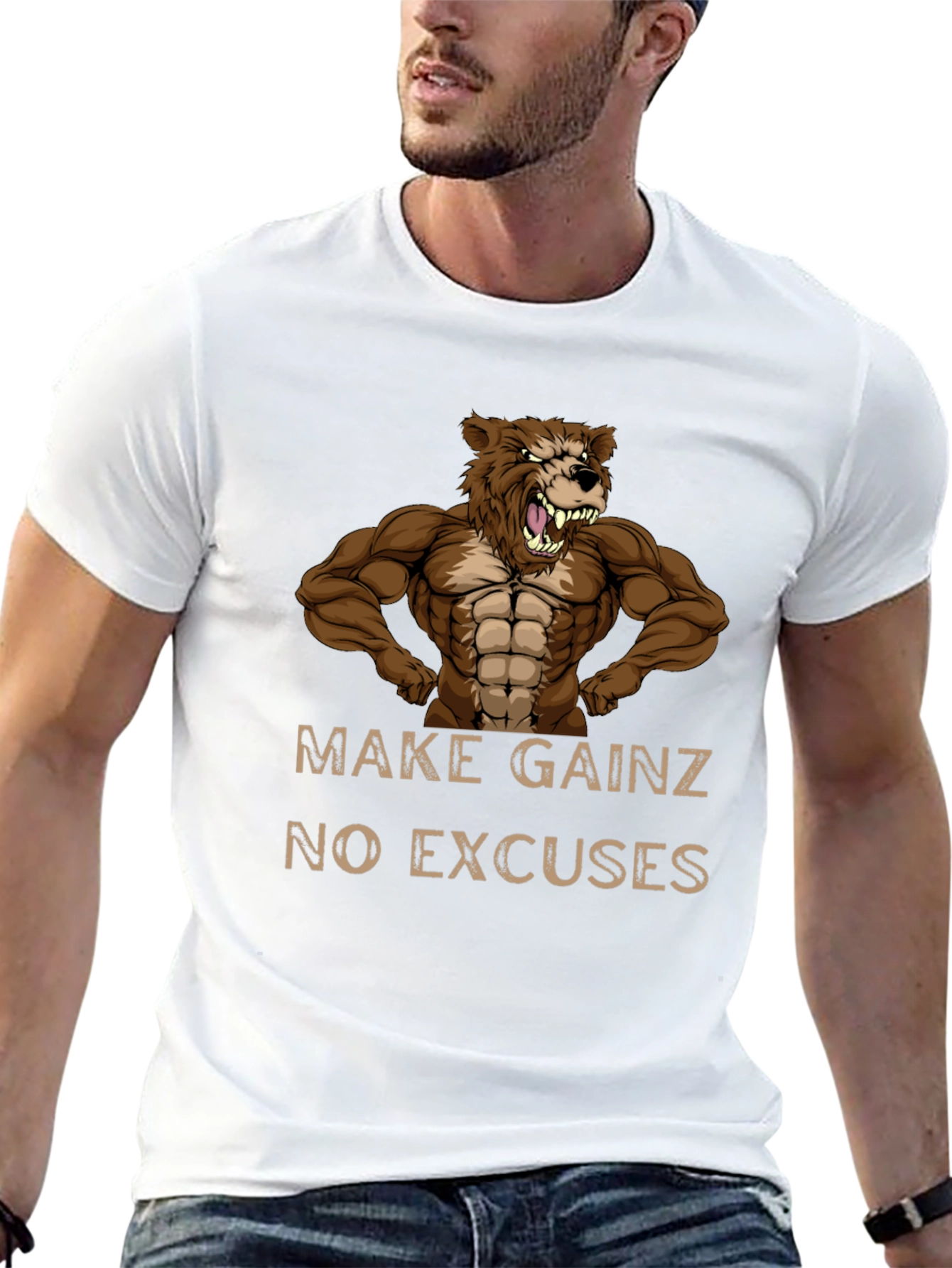 Make Gainz T-Shirt - No Excuses Fitness Tee