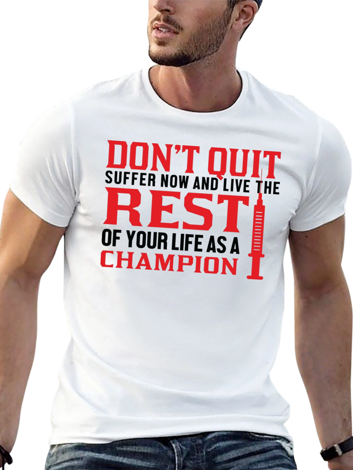 Champion Motivational Graphic T-Shirt